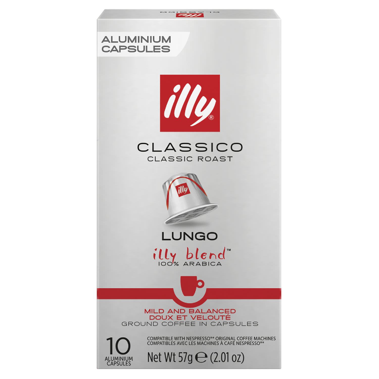Illy Coffee Capsules Lungo Classico Classic Roast, 10 Each