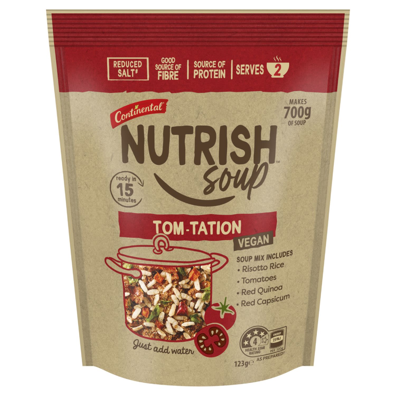 Continental Nutrish Soup Tom-tation, 123 Gram