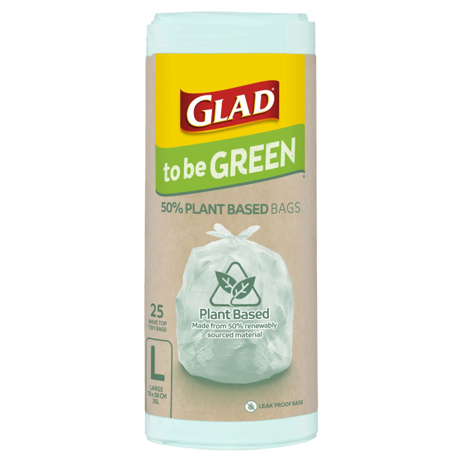 Glad to be Green 50% Plant Based Bags Large, 25 Each