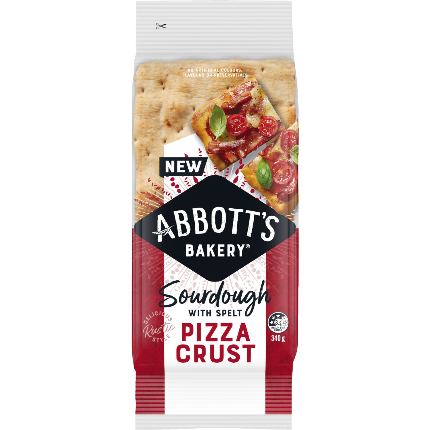 Abbott's Bakery Pizza Crust Sourdough, 2 Each