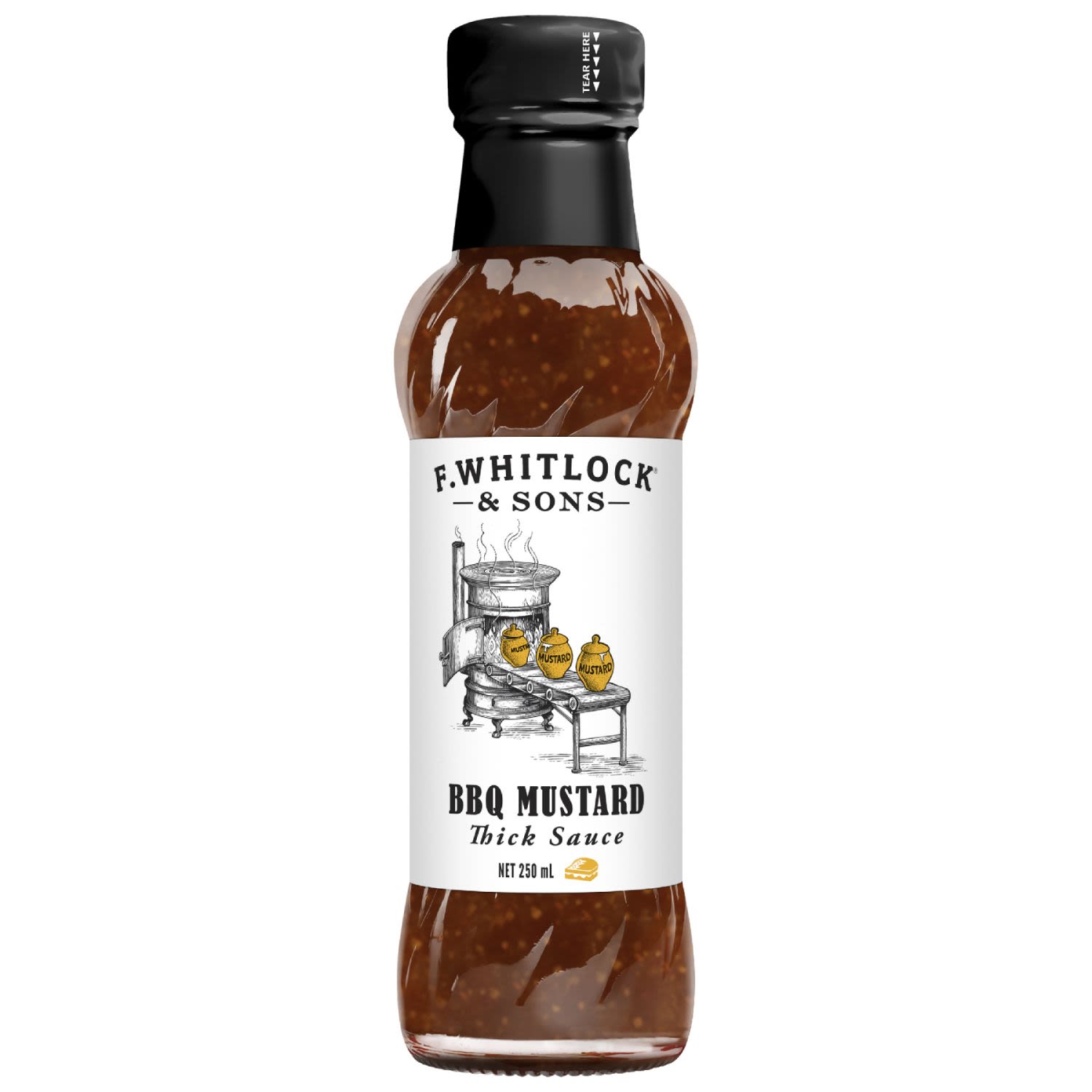 F. Whitlock & Sons BBQ Mustard Thick Sauce, 250 Millilitre