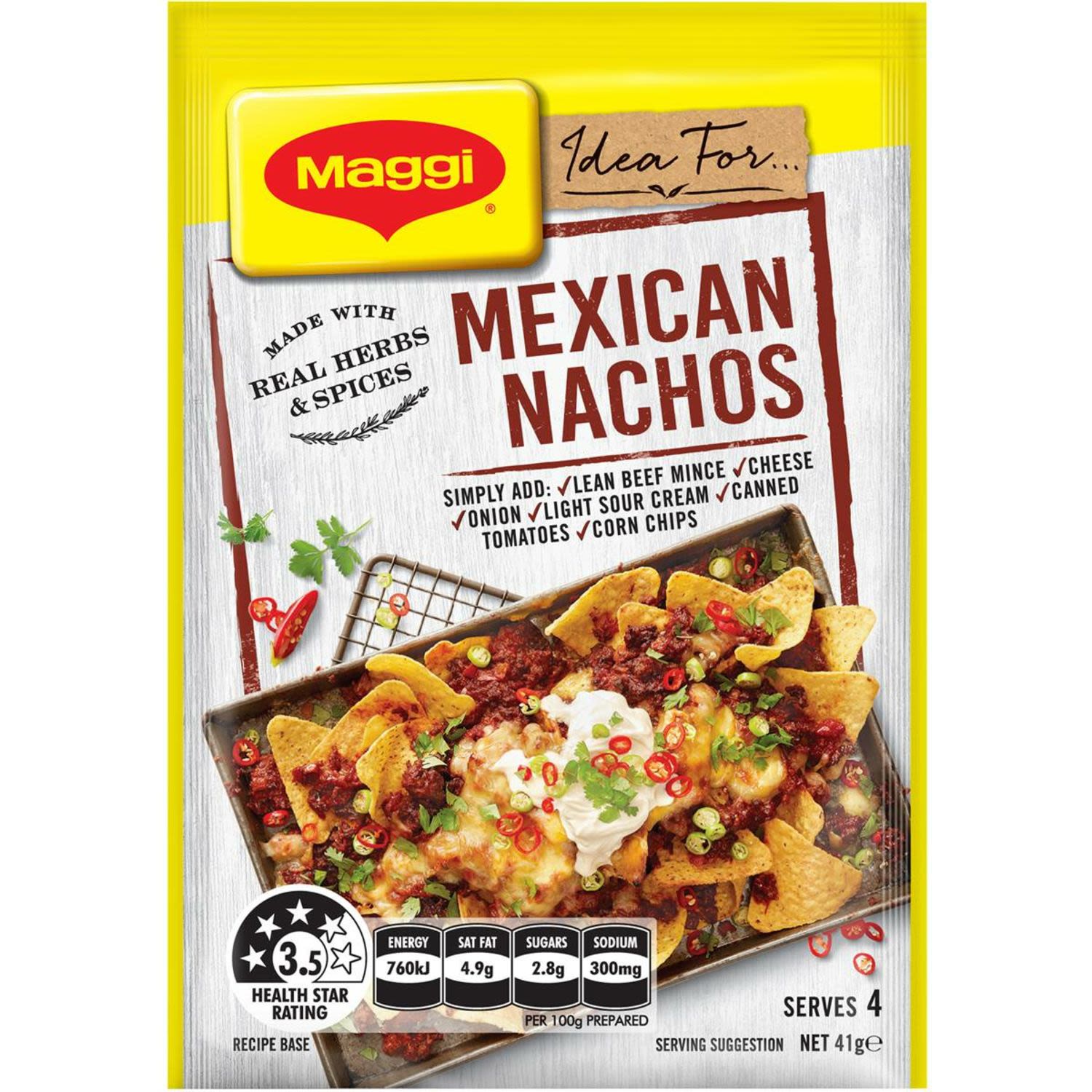 Maggi Mexican Nachos Recipe Base, 41 Gram