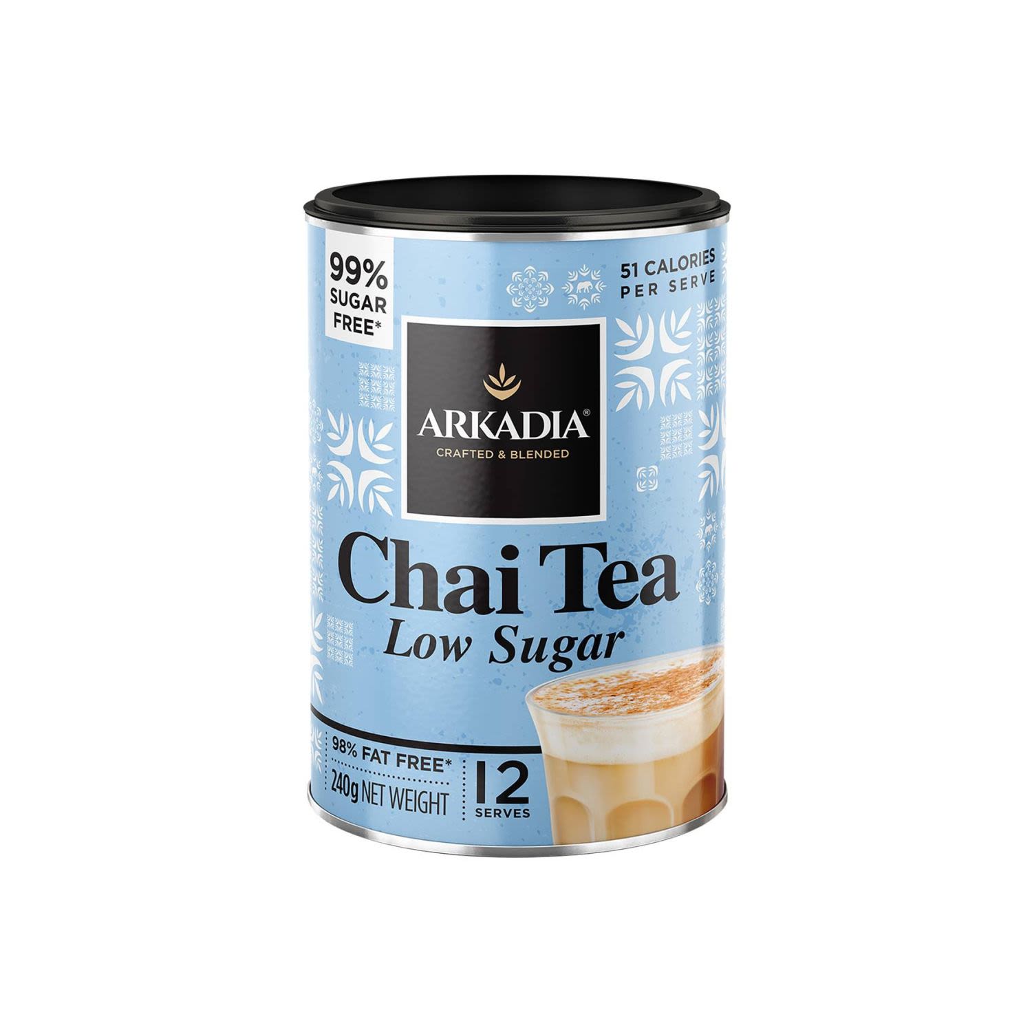 Arkadia Chai Tea Low Sugar, 240 Gram