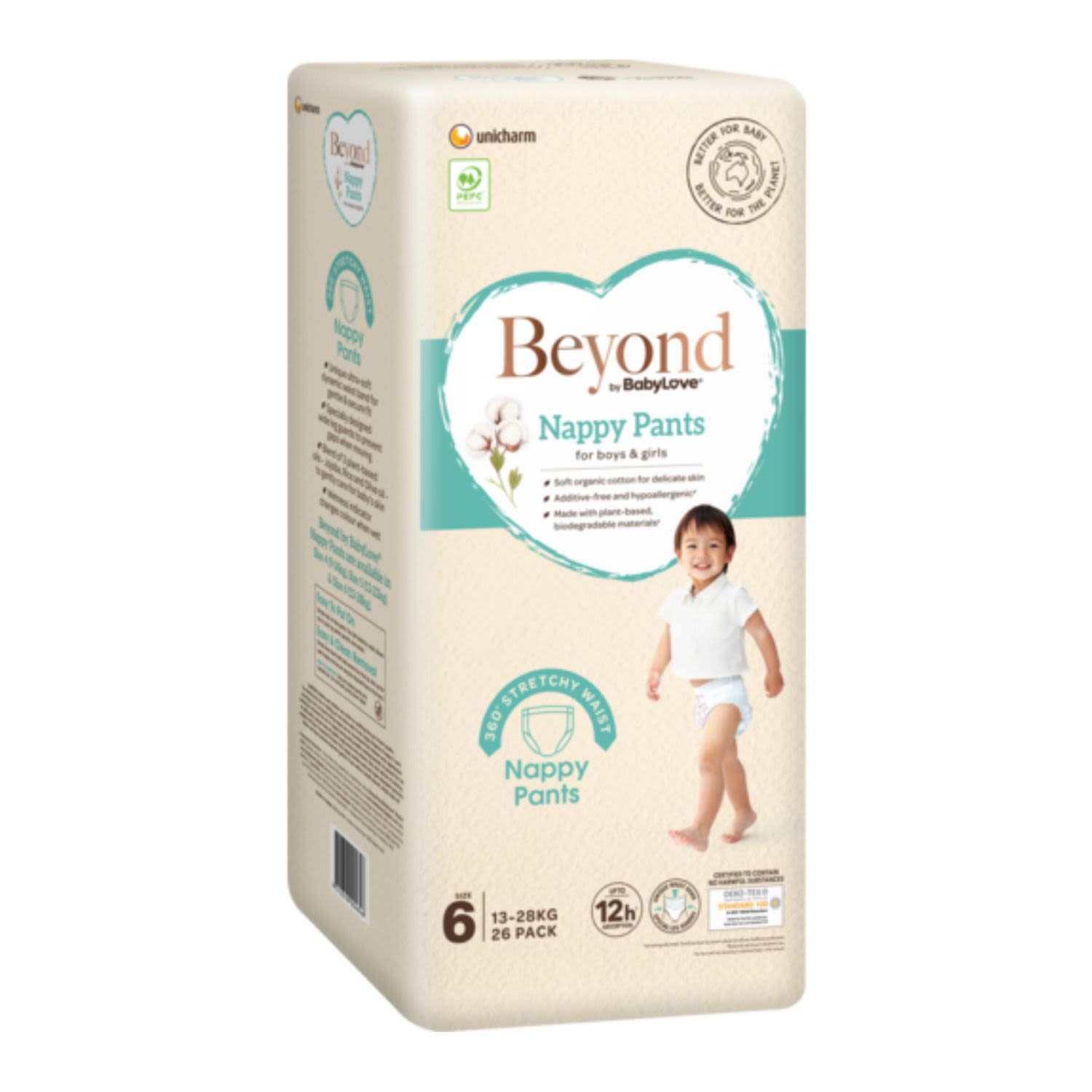 BabyLove Beyond Nappy Pants Size 6 Junior For Boys & Girls , 26 Each