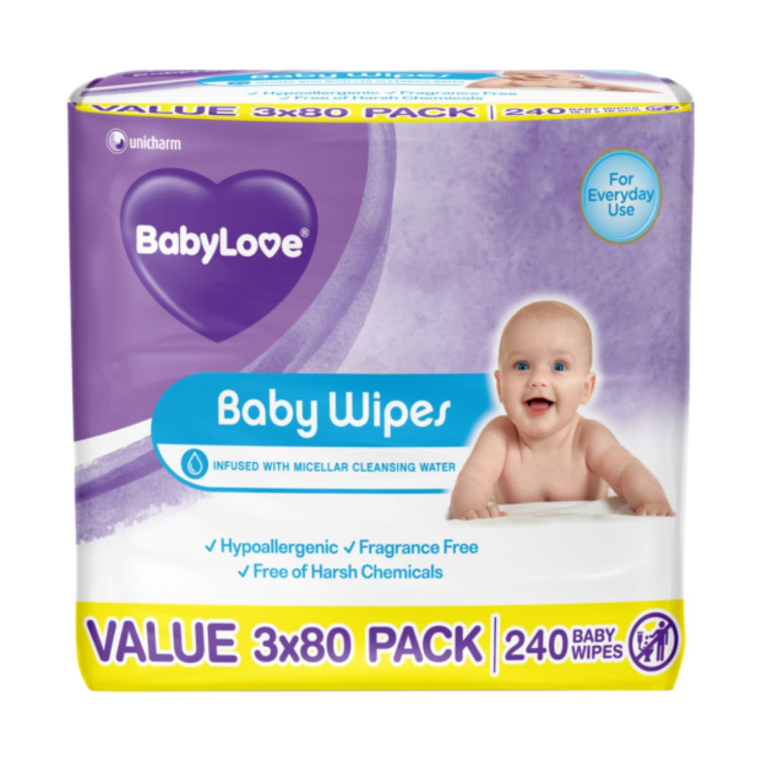 BabyLove Everyday Baby Wipes, 240 Each