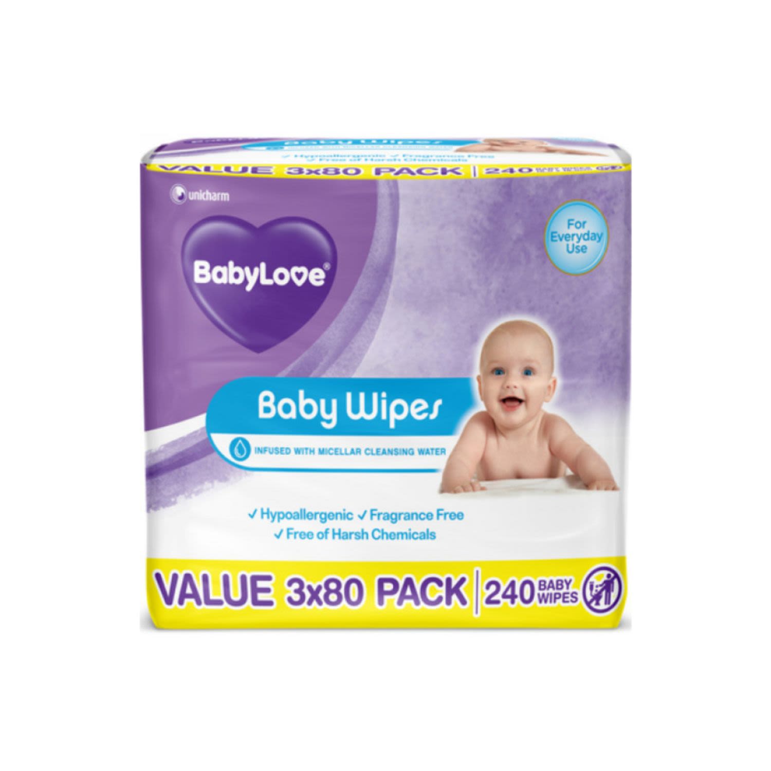 BabyLove Micellar Water Baby Wipes , 240 Each