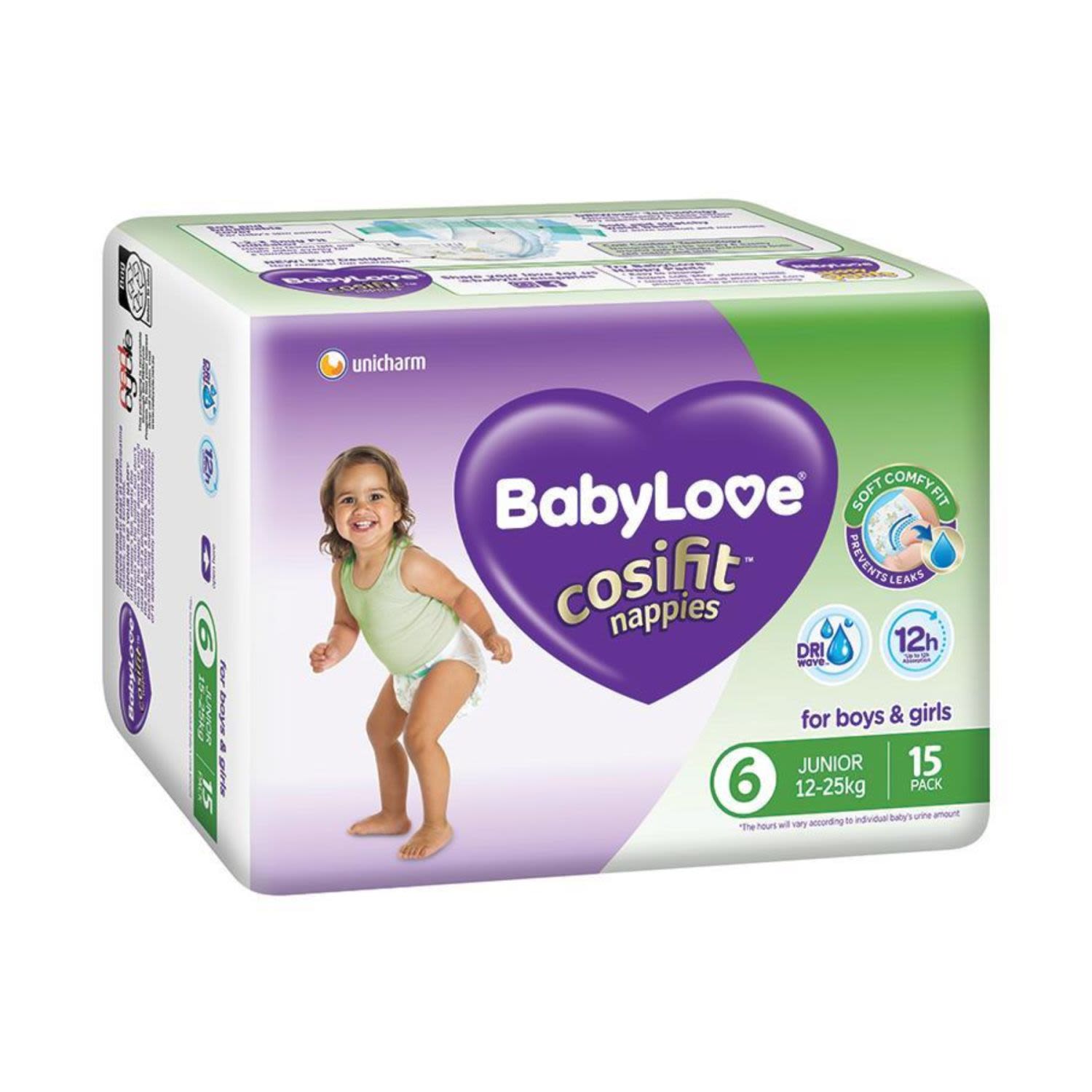 BabyLove Cosifit Nappies Junior Size 6, 15 Each