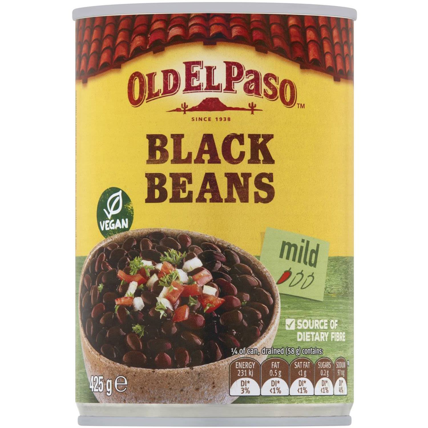 Old El Paso Black Beans, 425 Gram