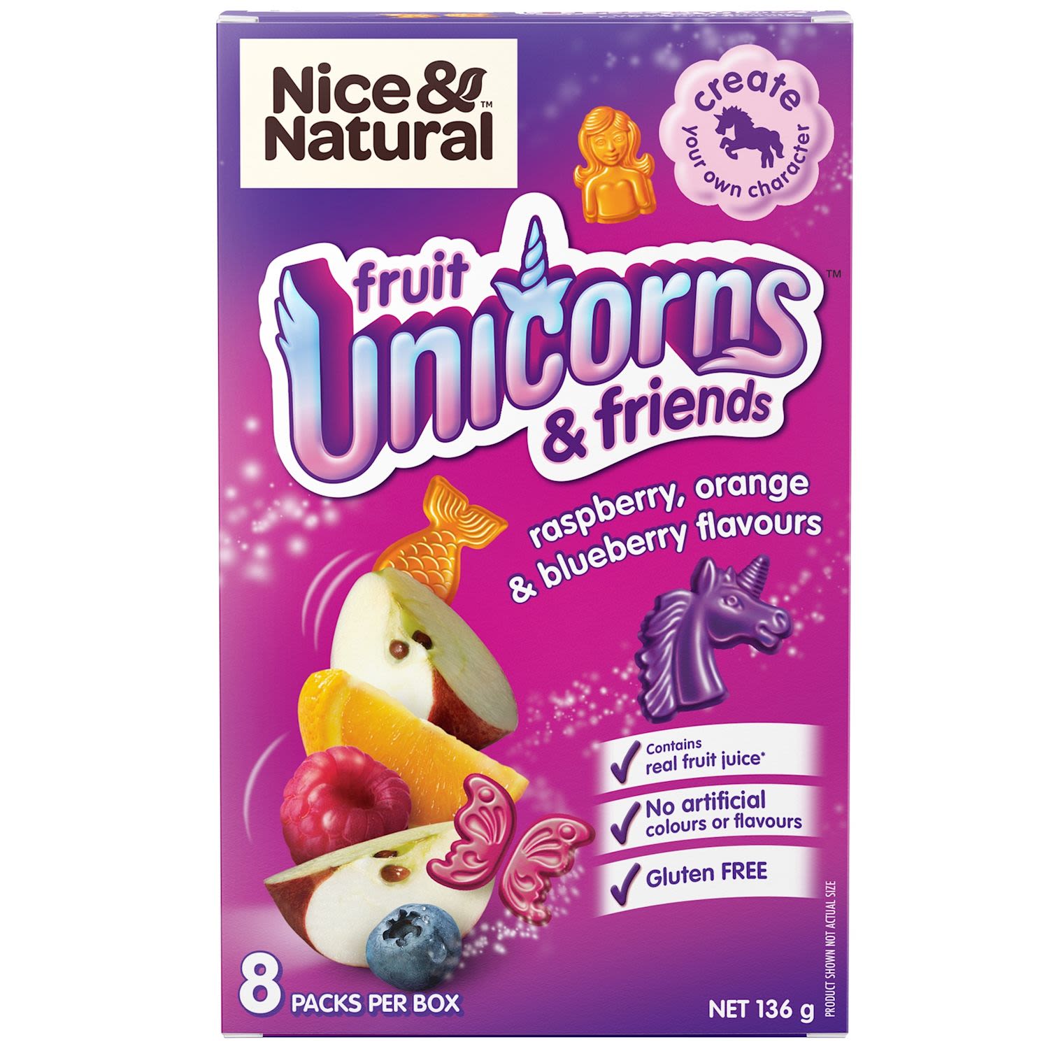 Nice & Natural Fruit Unicorn Raspberry Orange