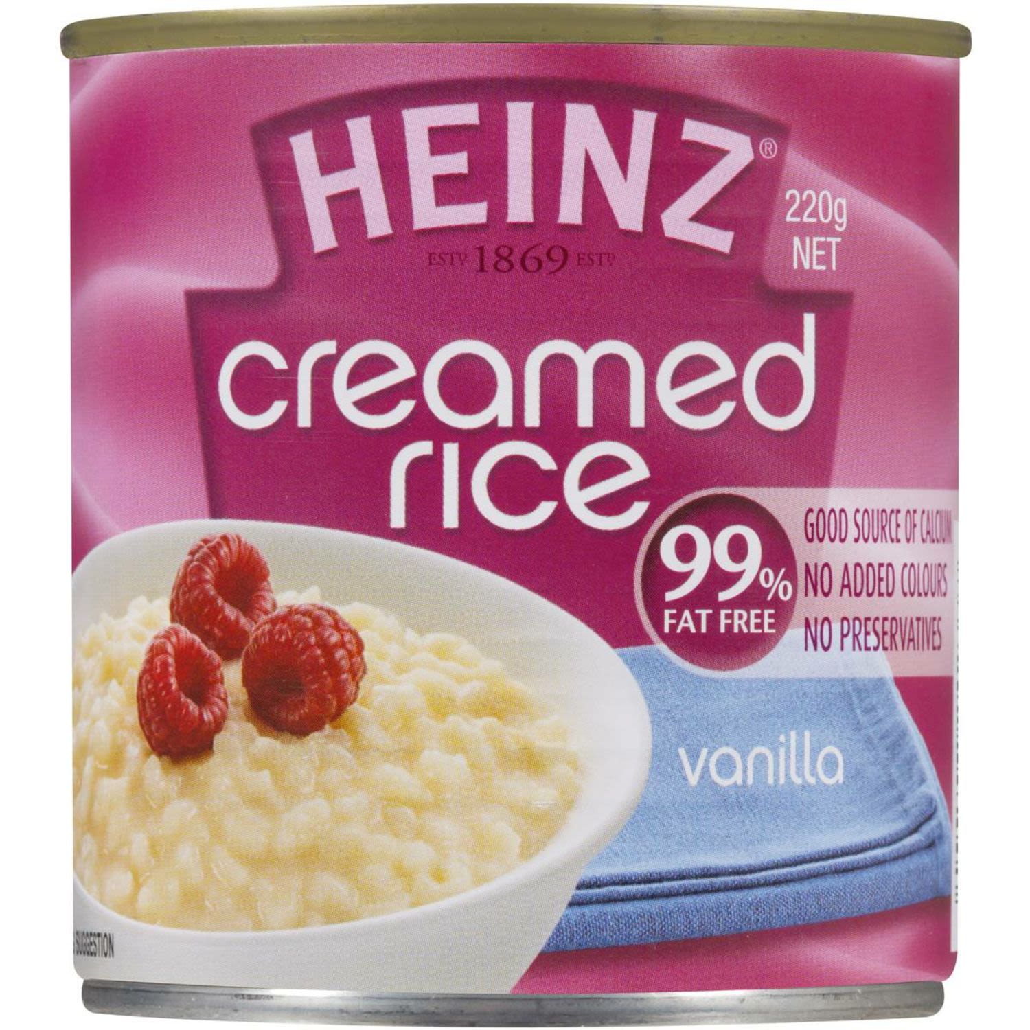 Heinz Creamed Vanilla Rice 99% Fat Free, 220 Gram