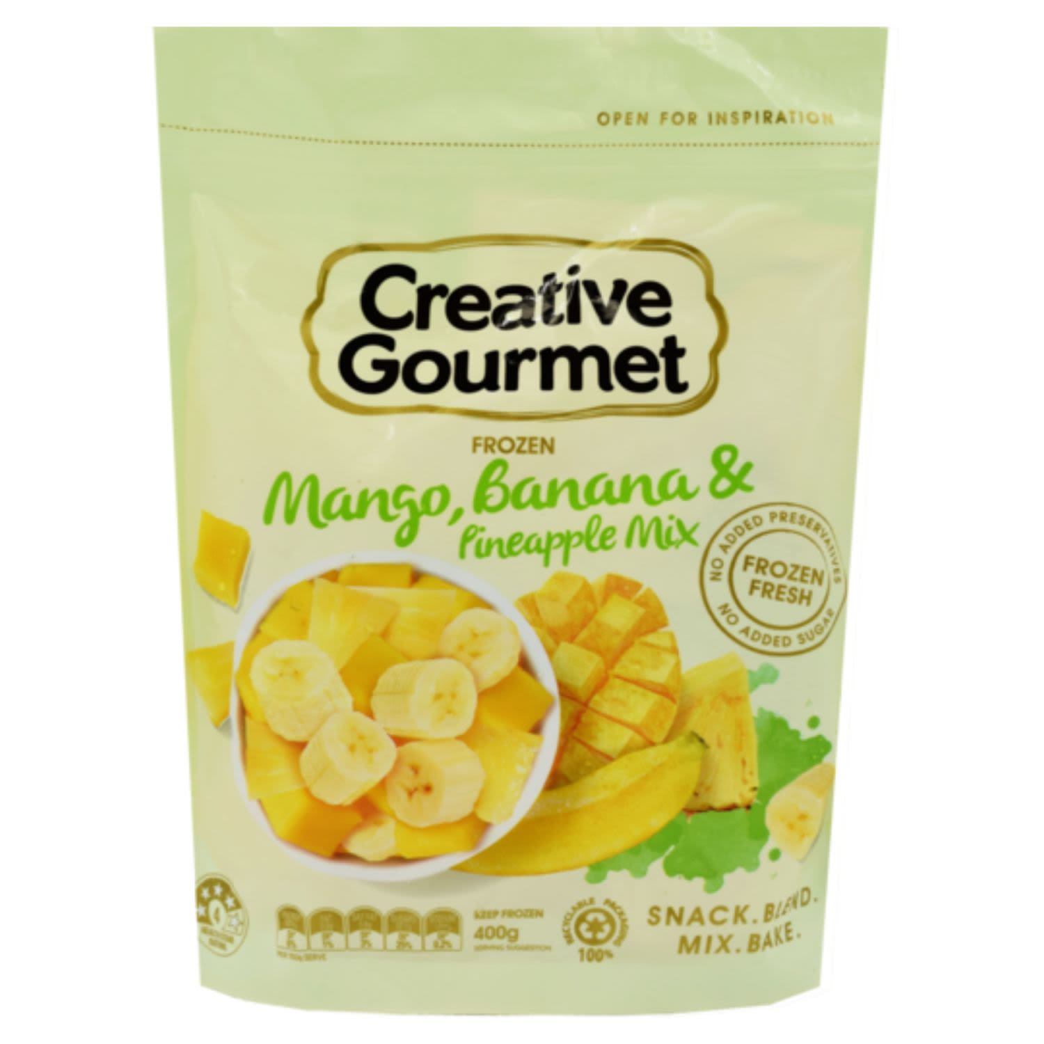 Creative Gourmet Frozen Mango, Banana & Pineapple Mix