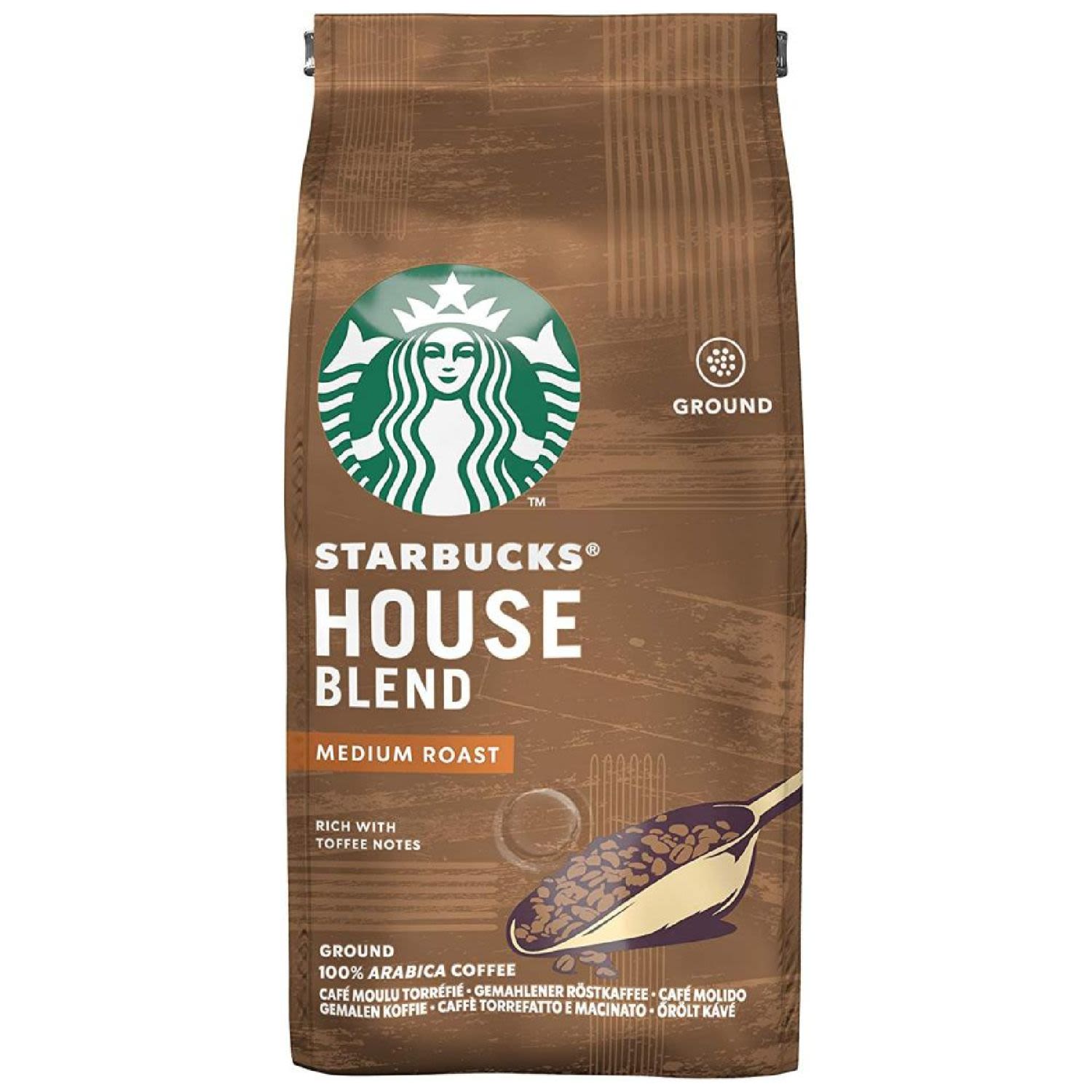 Starbucks Coffee Ground House Blend Medium Roast, 200 Gram