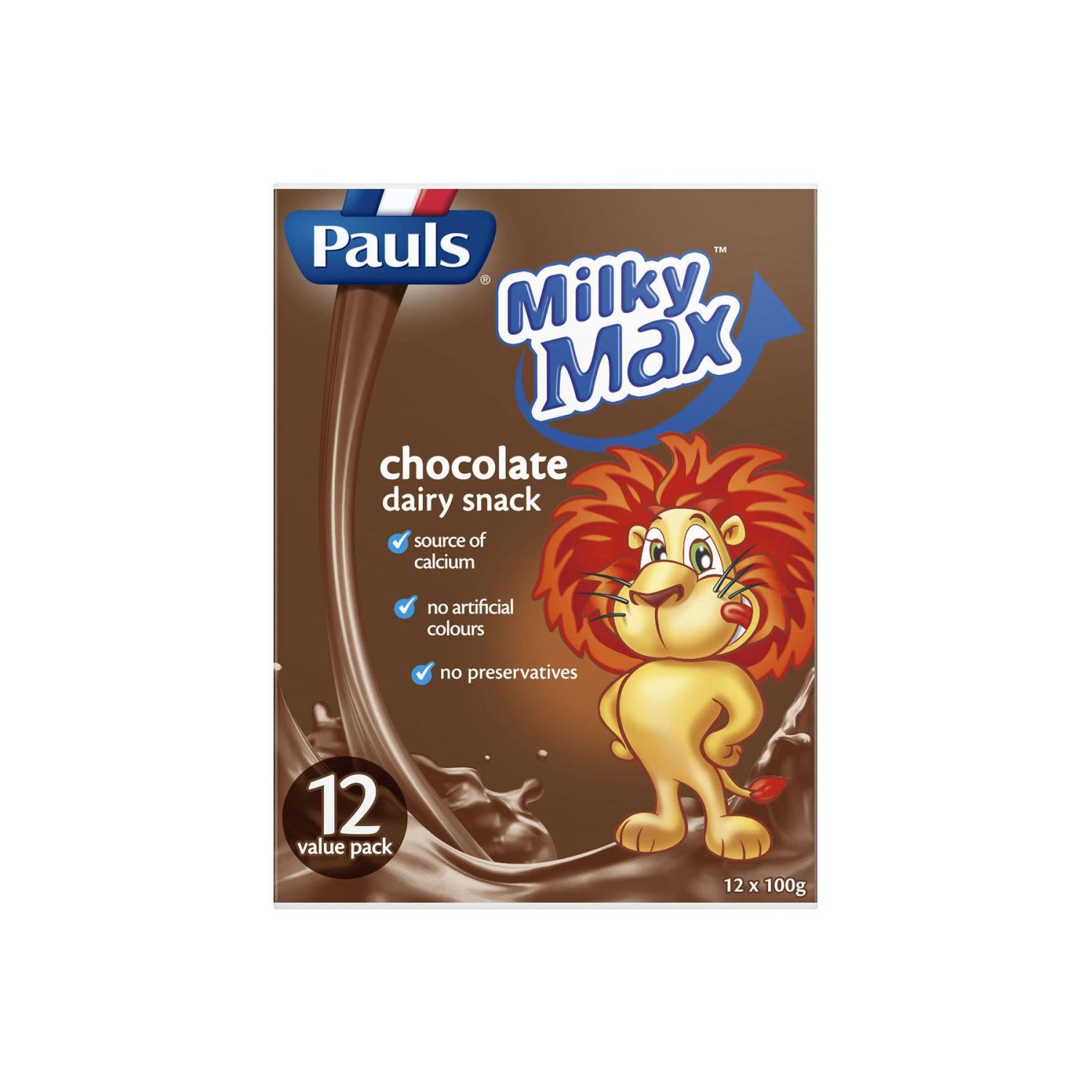 Pauls Milky Max Chocolate Dairy Snack, 12 Each