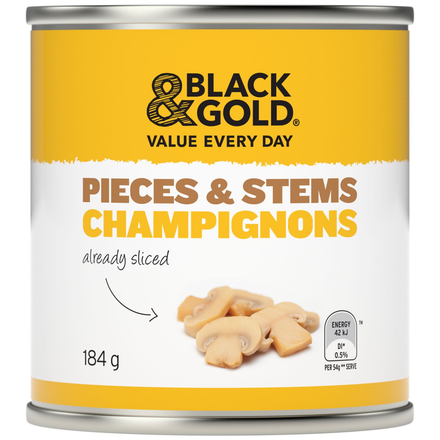 Black & Gold Mushroom Pieces & Stems