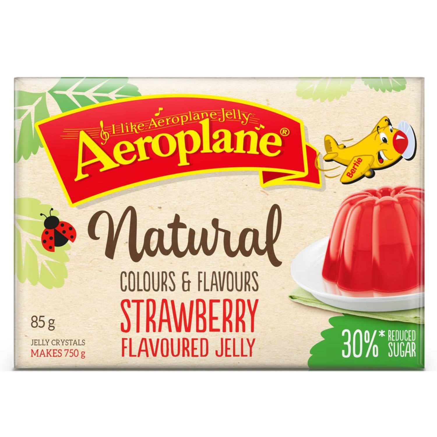 Aeroplane Jelly Reduced Sugar Strawberry, 85 Gram