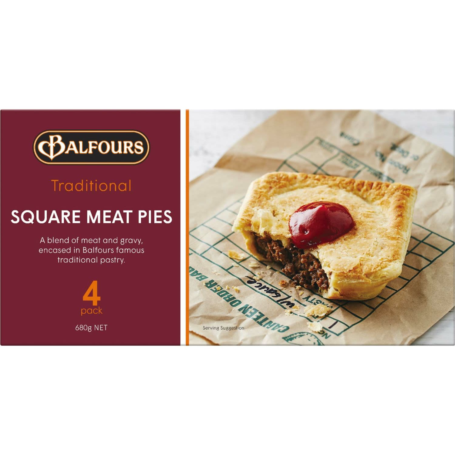 Balfours Favourite Square Pie Frozen, 4 Each