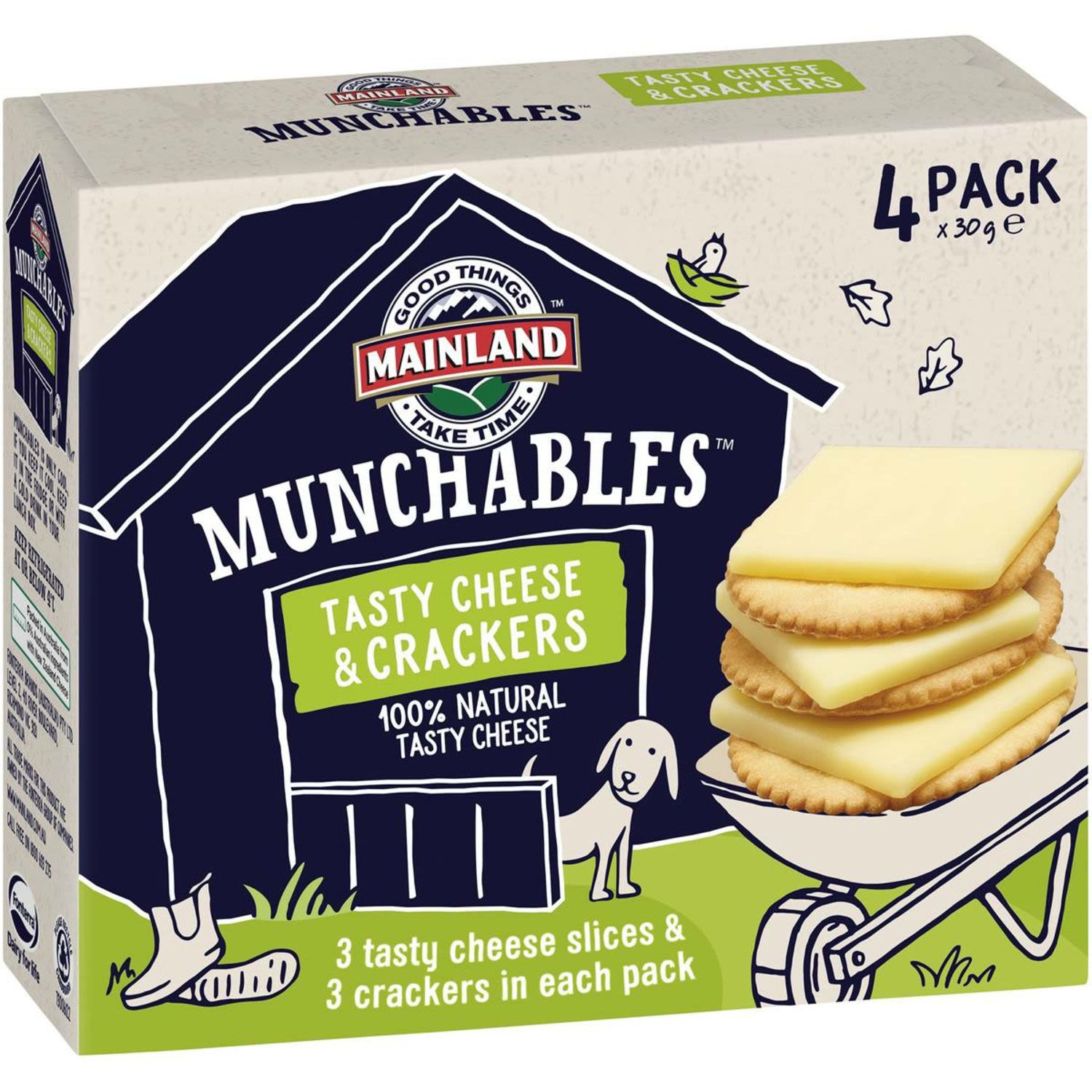 Mainland Munchables Tasty Cheese & Crackers, 4 Each