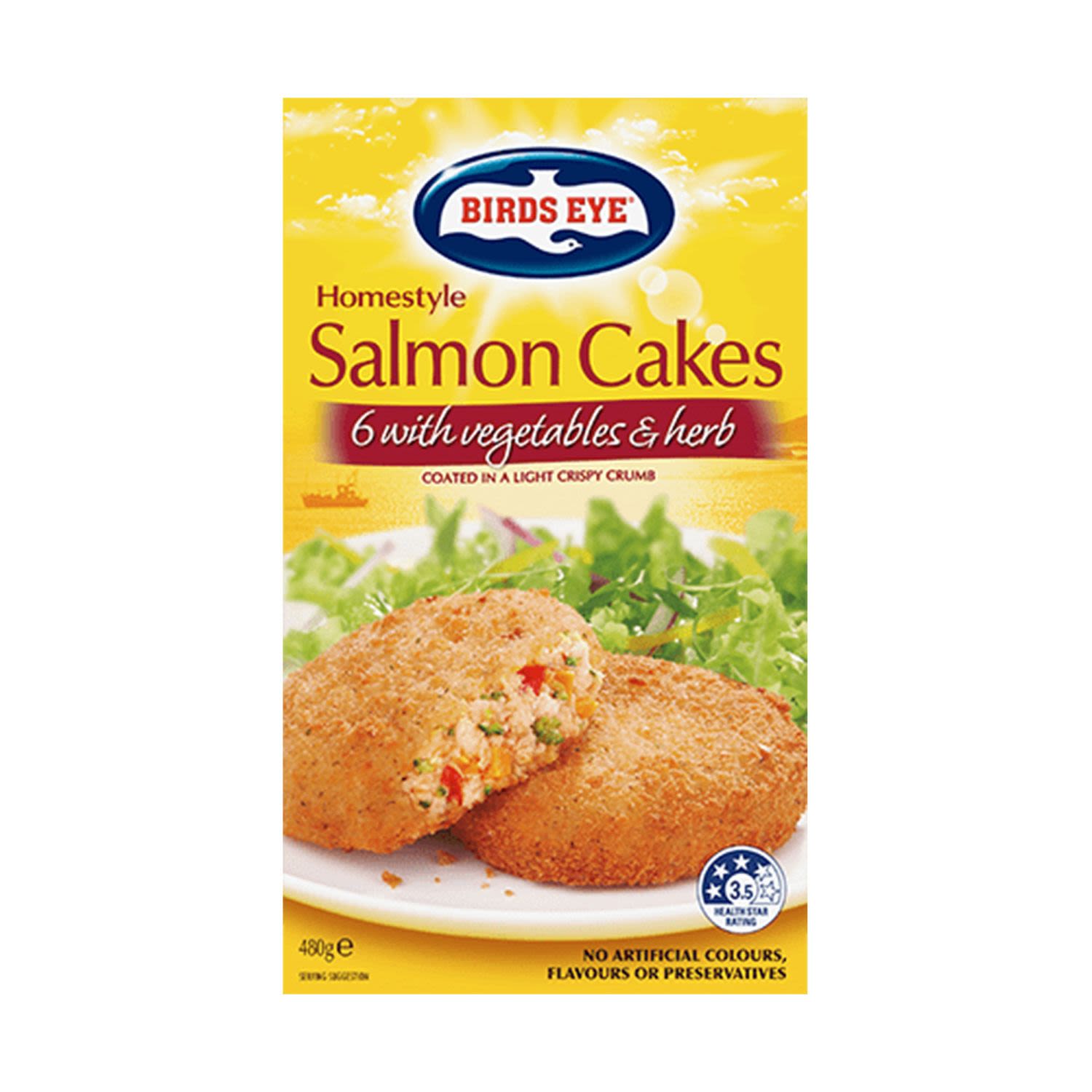 Birds Eye Fish Cakes Salmon With Vegetables & Herbs, 480 Gram