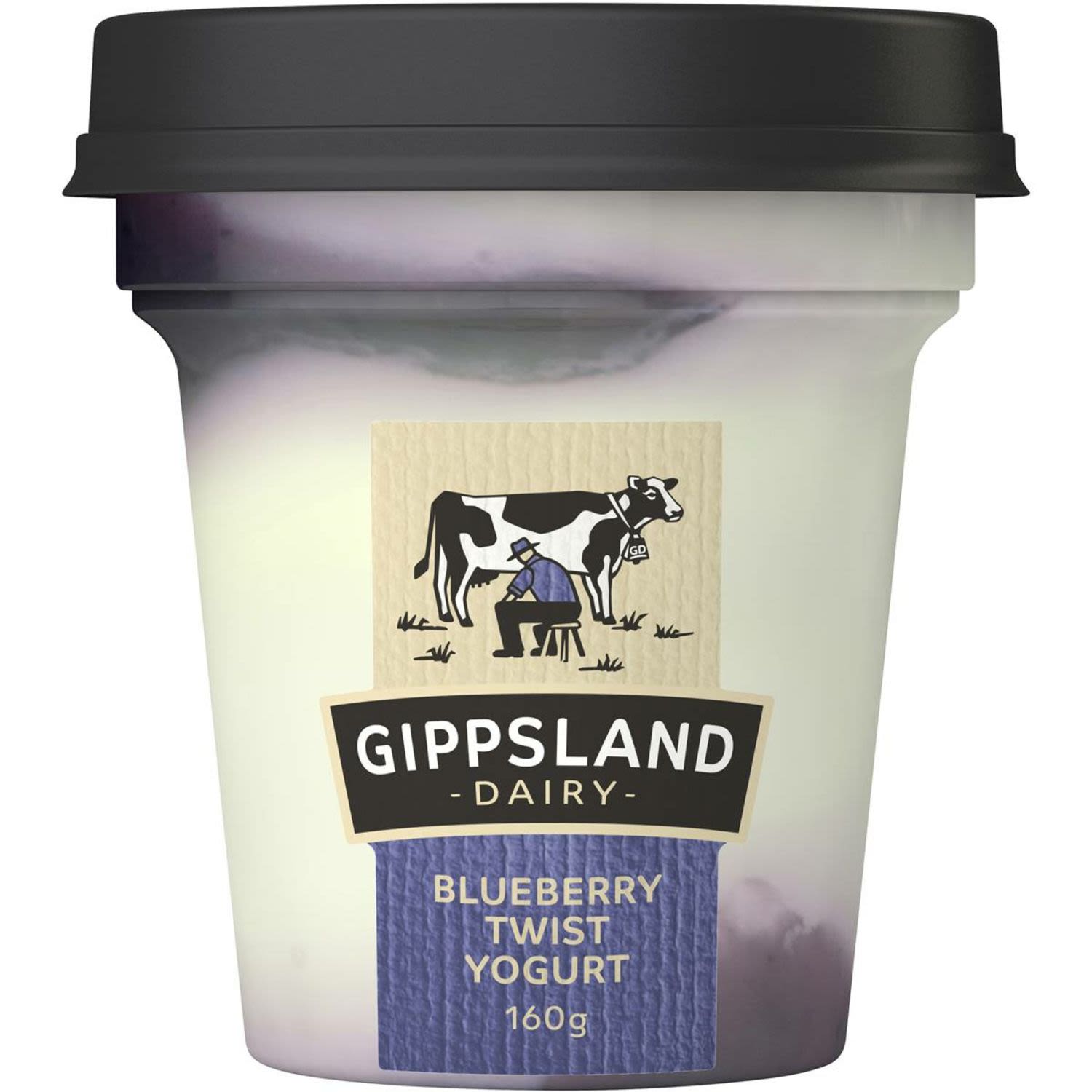 Gippsland Twist Blueberry Yoghurt, 160 Gram