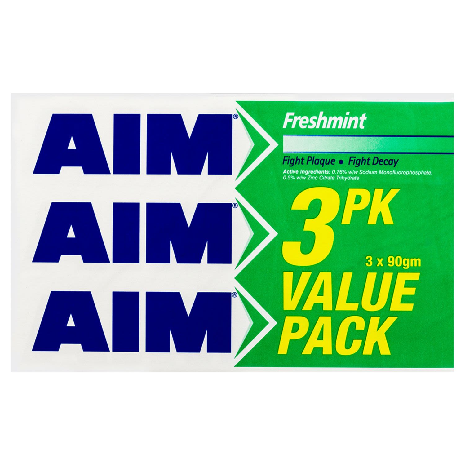 Aim Freshmint Toothpaste Value Pack, 3 Each