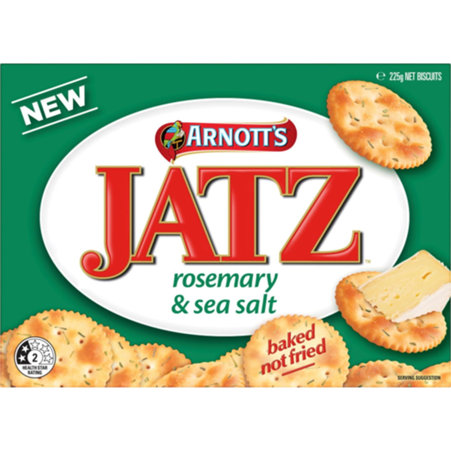 Arnott's Jatz Crackers Rosemary & Sea Salt, 225 Gram