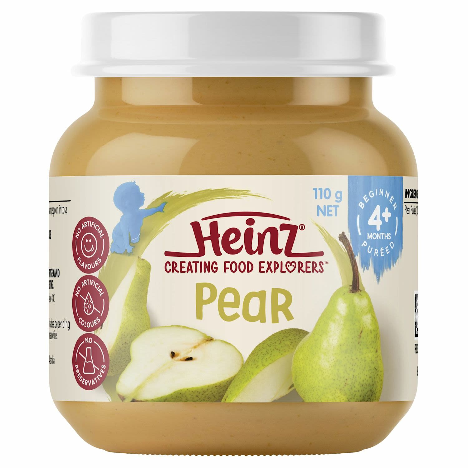 Heinz Pear Baby Food Jar 4 months IGA Shop Online