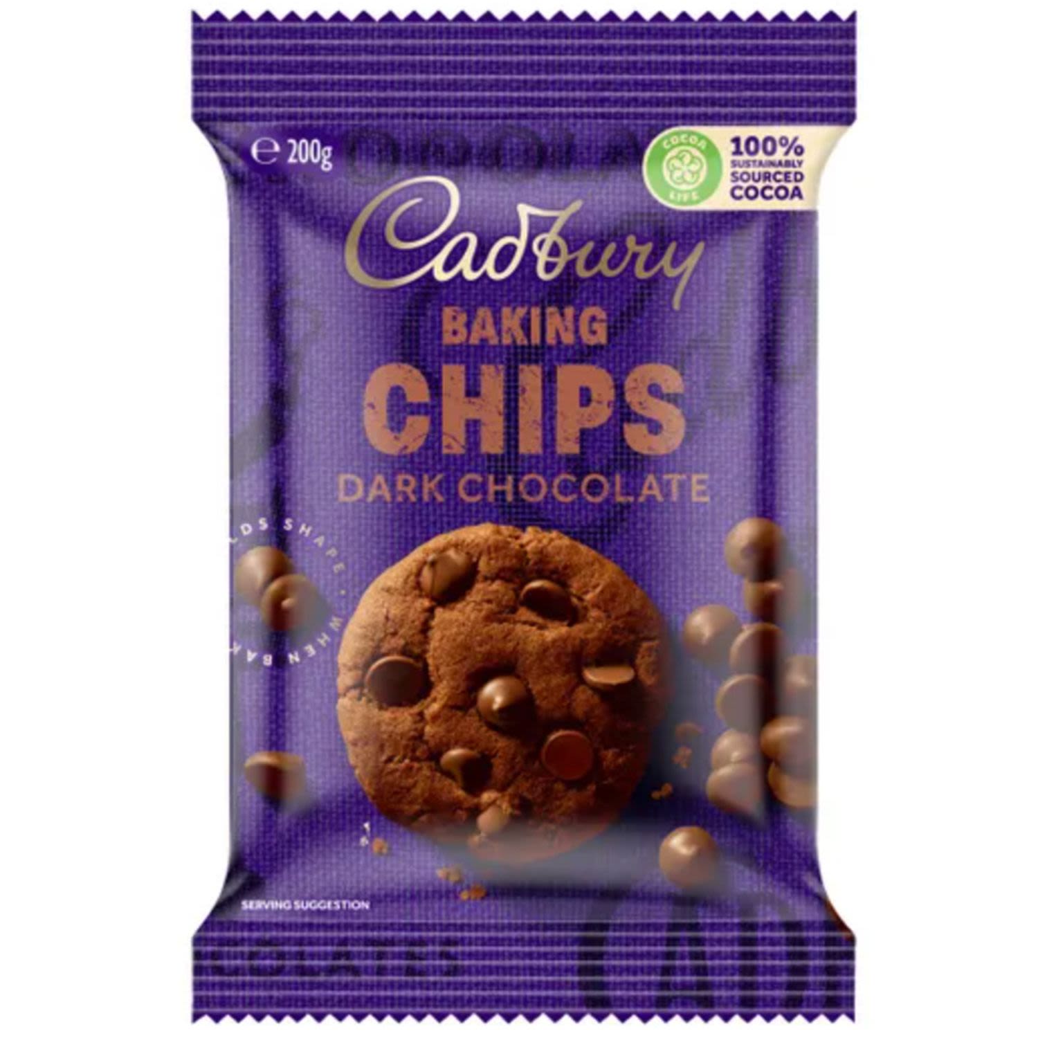 Cadbury Baking Dark Chocolate Chips, 200 Gram