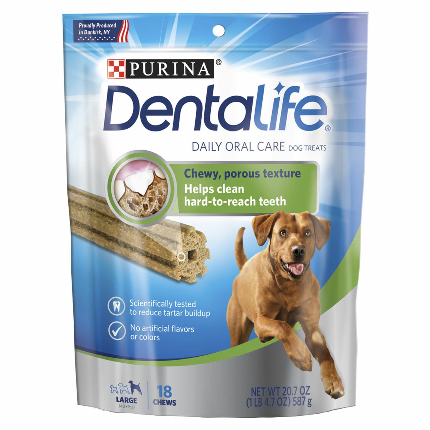 Dentalife Adult Daily Large Breed Dog Dental Treats, 18 Each