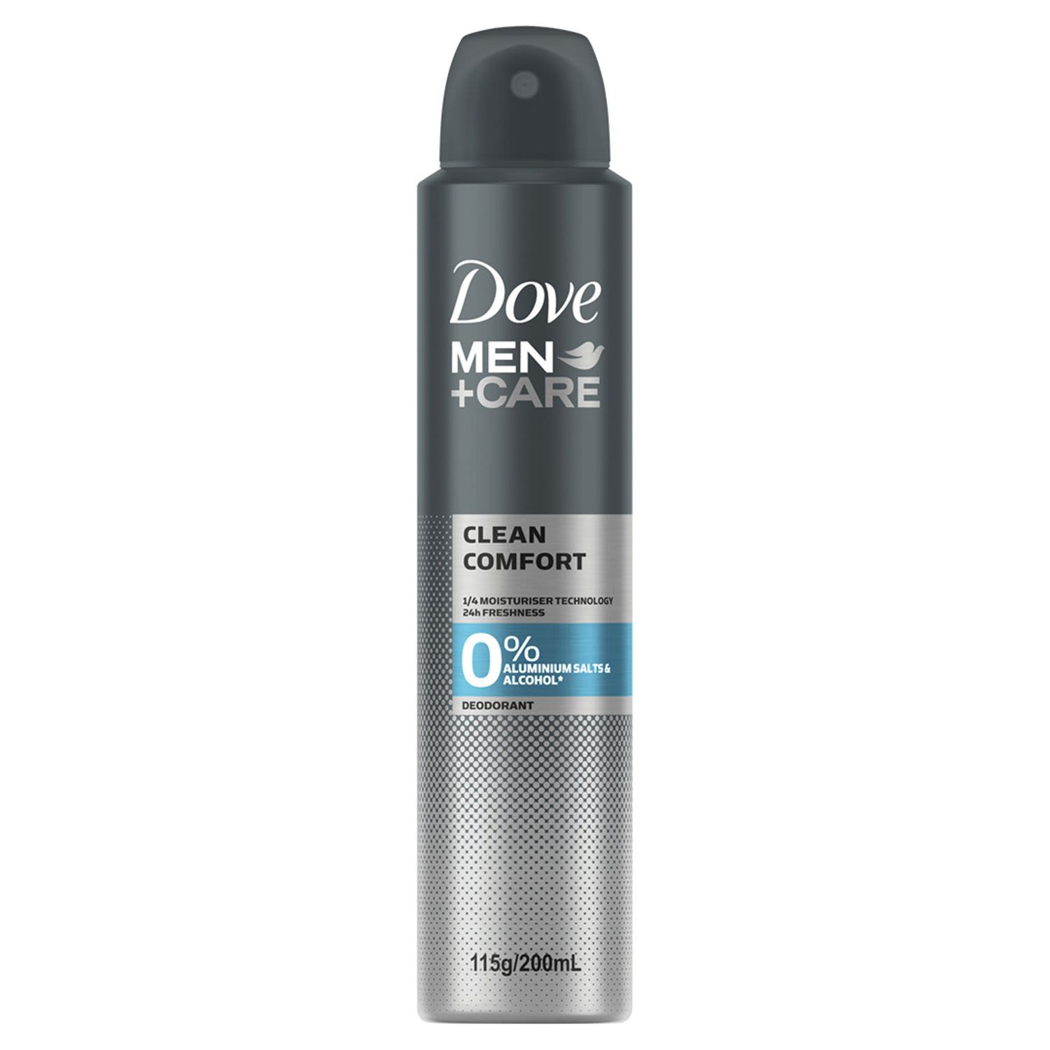 Dove Men Deodorant Aerosol Clean Comfort Zero Aluminium, 200 Millilitre
