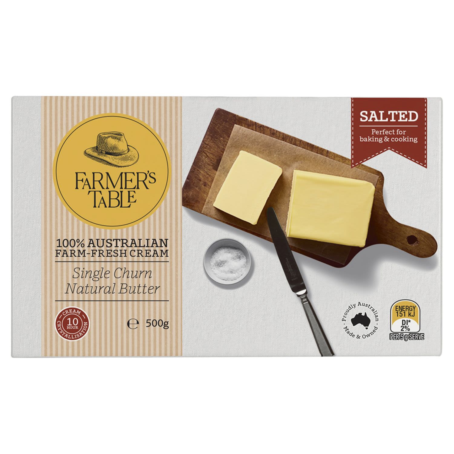 Farmer's Table Butter Salted, 500 Gram