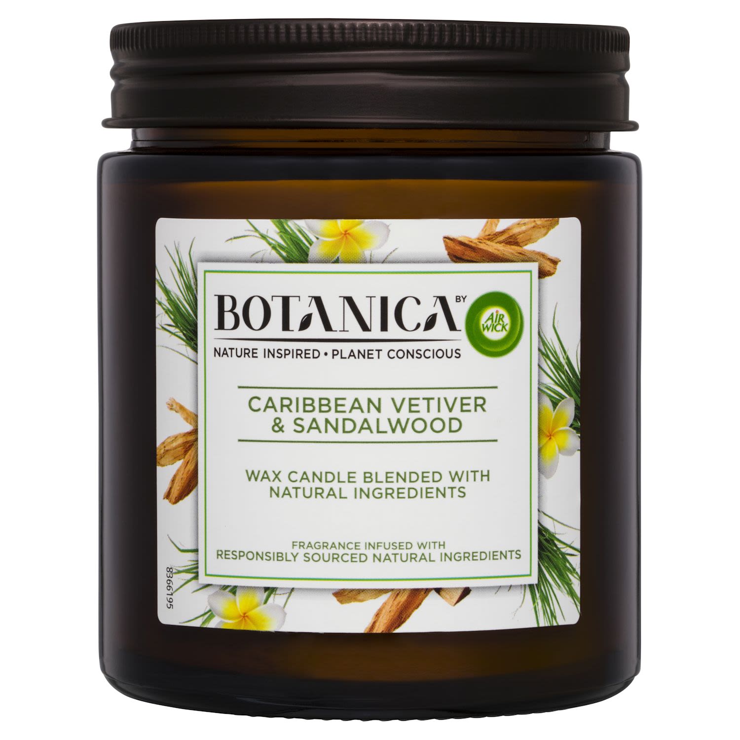 Fall in love with the subtle aroma of Botanica’s natural wax candles, made with fragrances infused with essential oils which can last up to 40 hours.Delight your senses with the authentic freshness of Caribbean vetiver sourced from Haiti and the warmth of sandalwood.All our Botanica fragrances are crafted with exotic natural ingredients, carefully sourced in a way that respects our planet.<br /> <br />