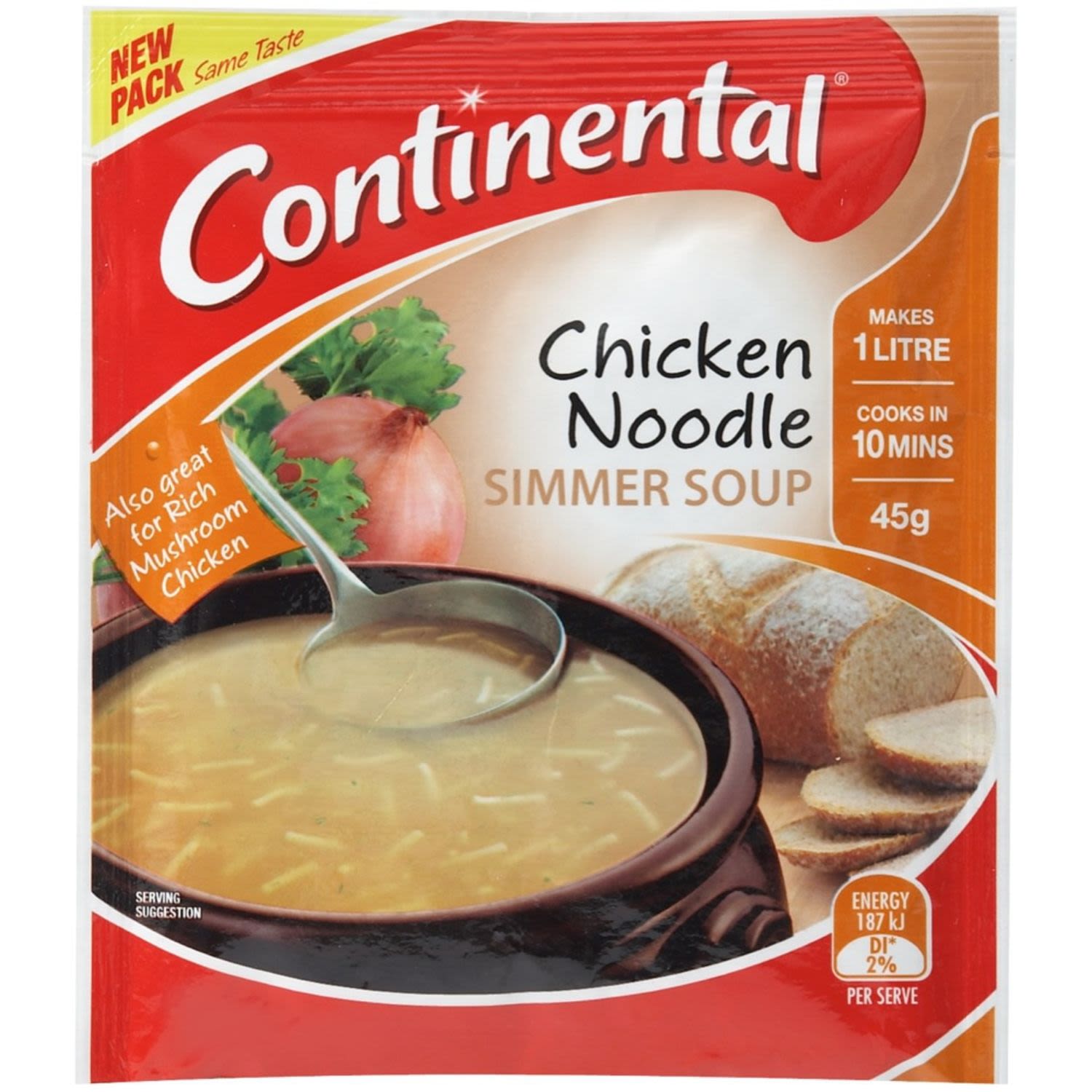 Continental Simmer Soup Chicken Noodle, 45 Gram