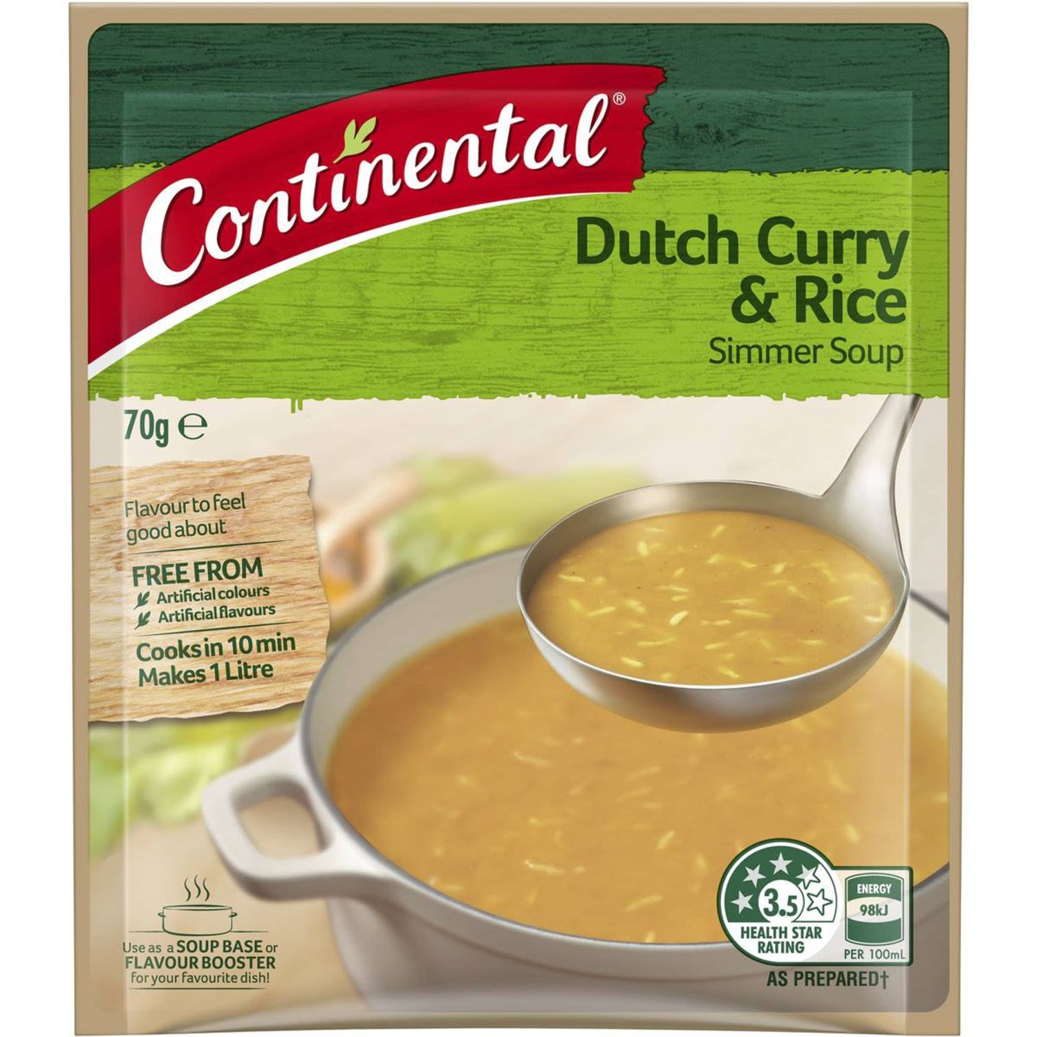 Continental Simmer Soup Dutch Curry & Rice, 70 Gram