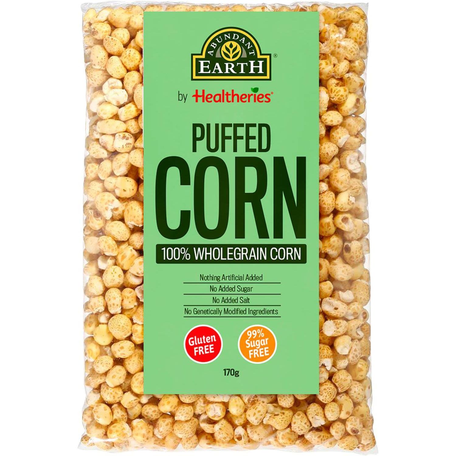 Abundant Earth Puffed Corn, 170 Gram