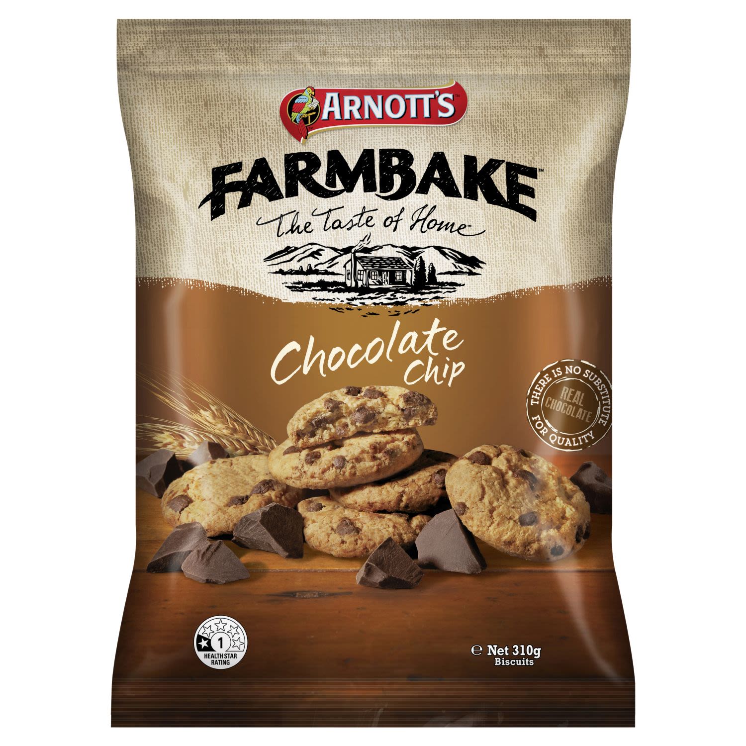 Arnott's Farmbake Cookies Chocolate Chip, 310 Gram