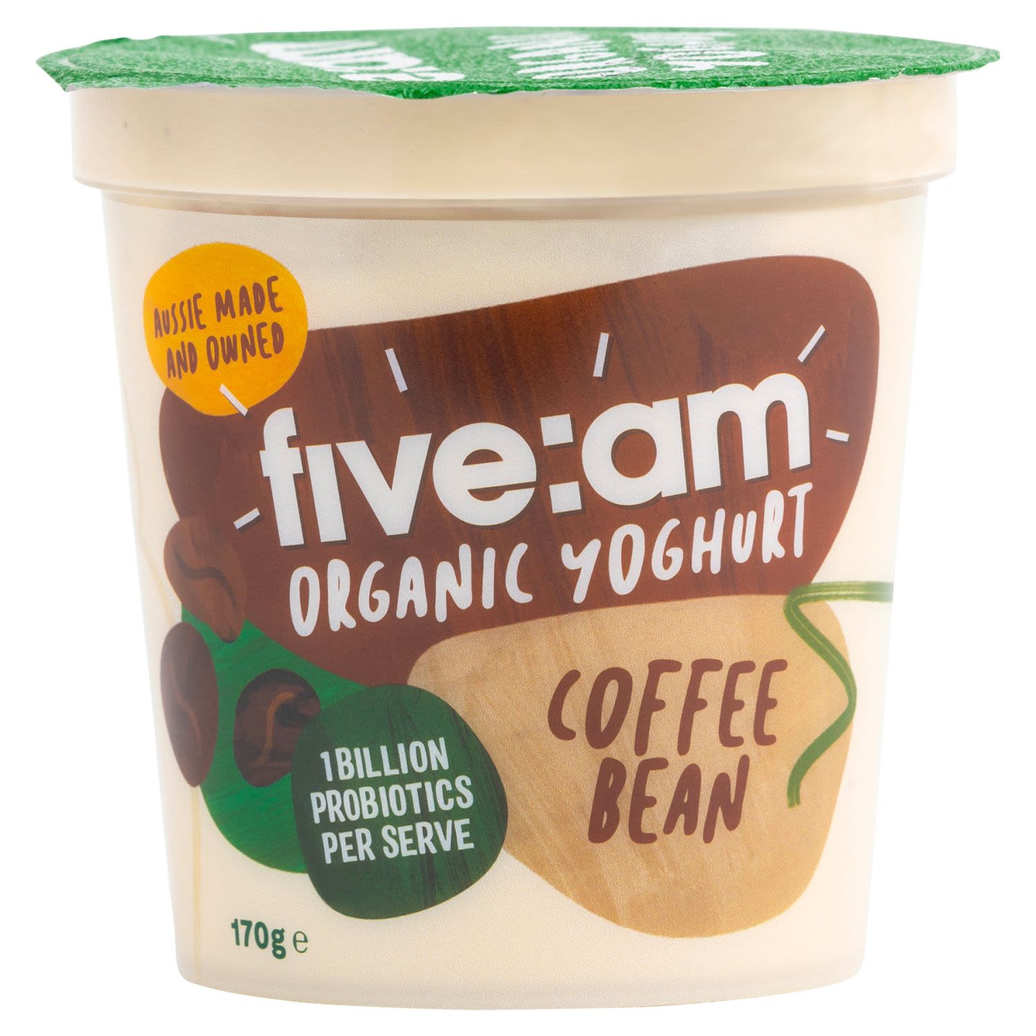 five:am Organic Coffee Bean Yoghurt, 170 Gram