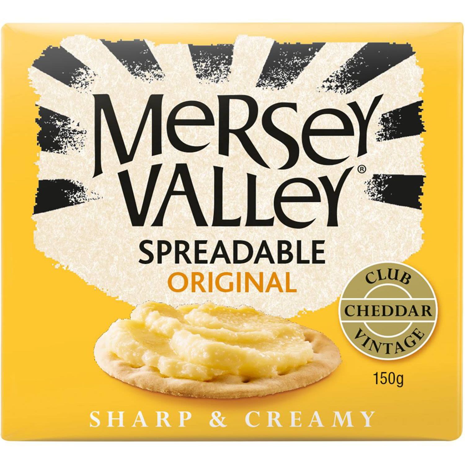 Mersey Valley Original Spreadable Cheddar Cheese, 150 Gram