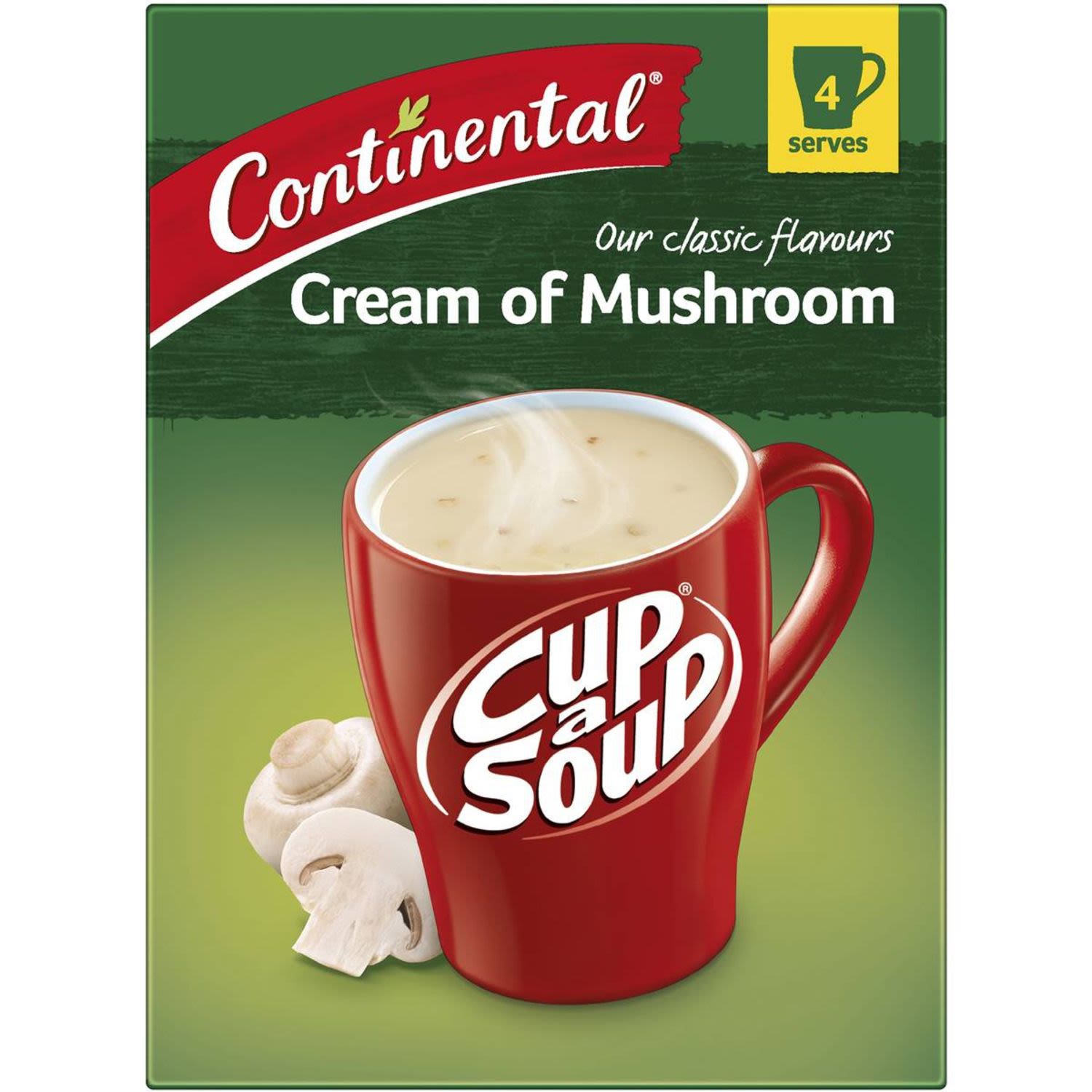 Continental Cup A Soup Classic Cream Of Mushroom, 4 Each