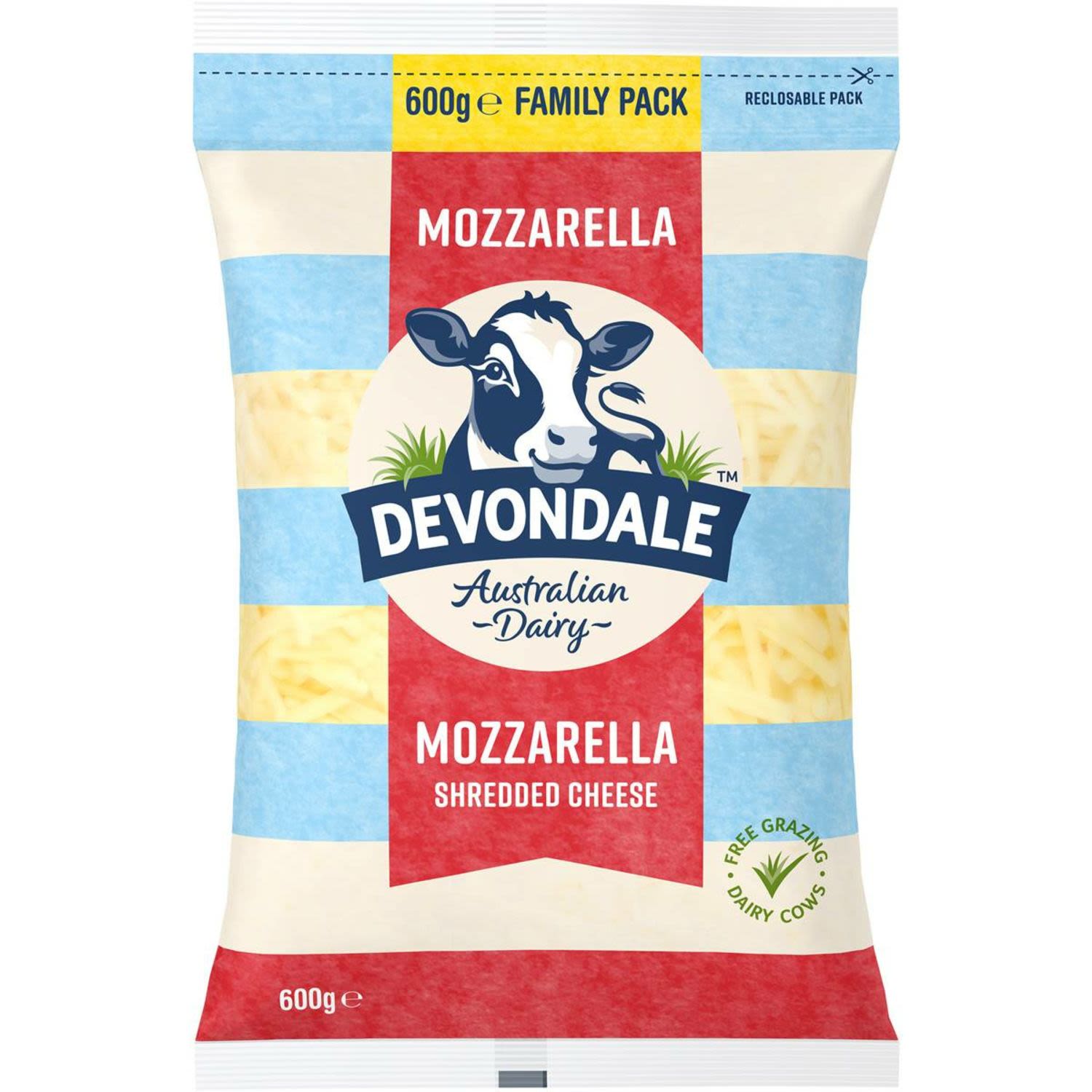 Devondale Mozzarella Cheese Shredded, 600 Gram
