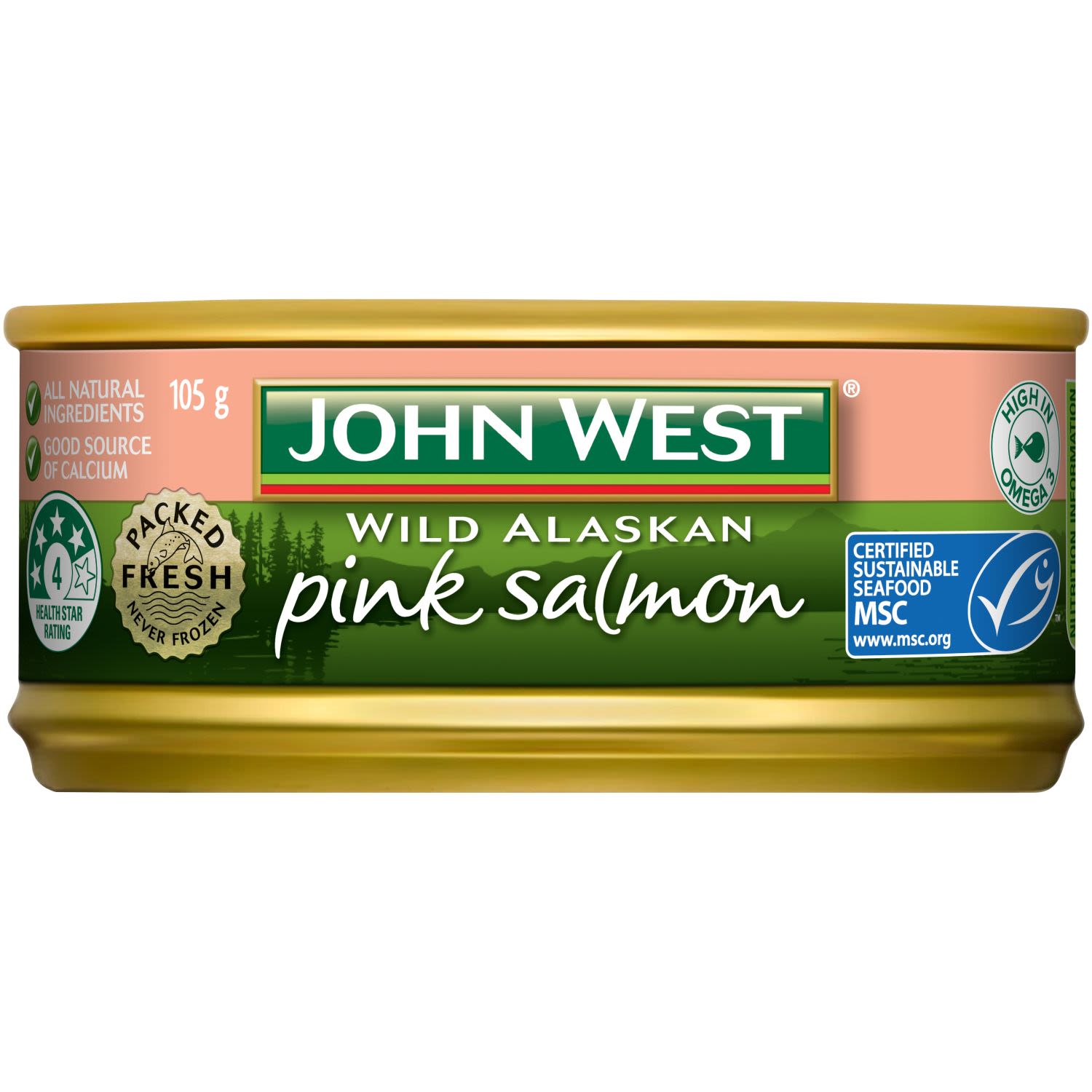 John West Pink Salmon, 105 Gram