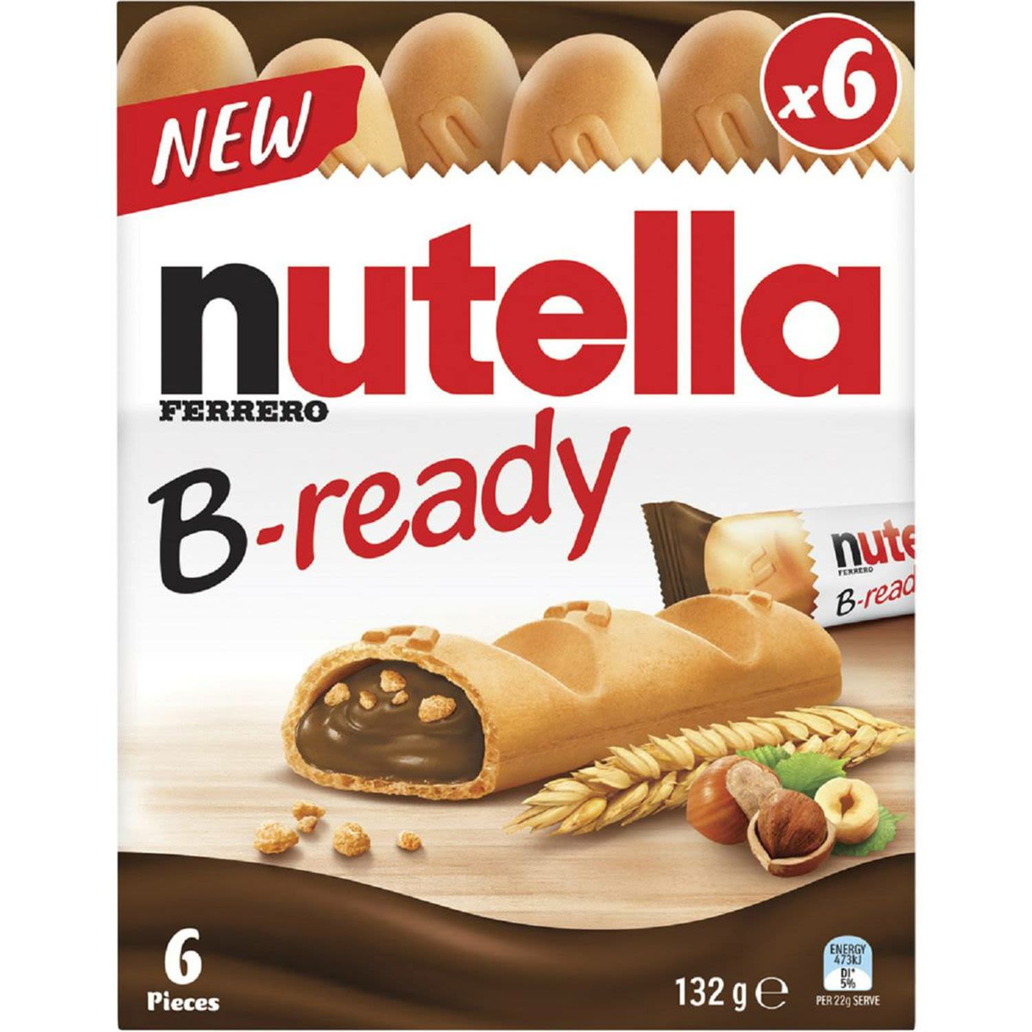 Nutella B-ready Wafer Biscuit, 6 Each