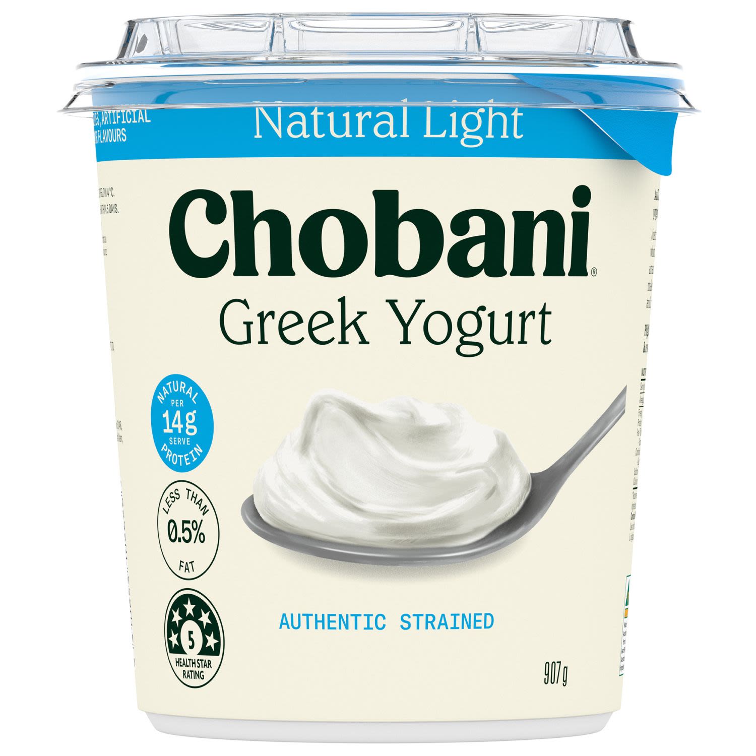 Chobani Yoghurt Tub Plain Greek, 907 Gram