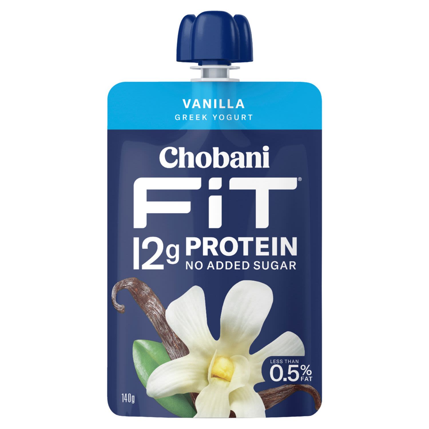 Chobani Yoghurt Fit Vanilla Pouch, 140 Gram