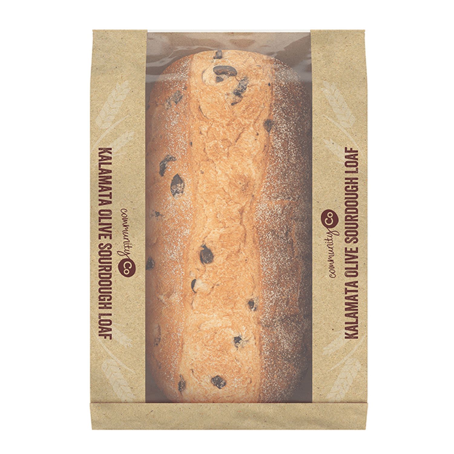 Community Co Kalamata Olives Sourdough Loaf, 500 Gram