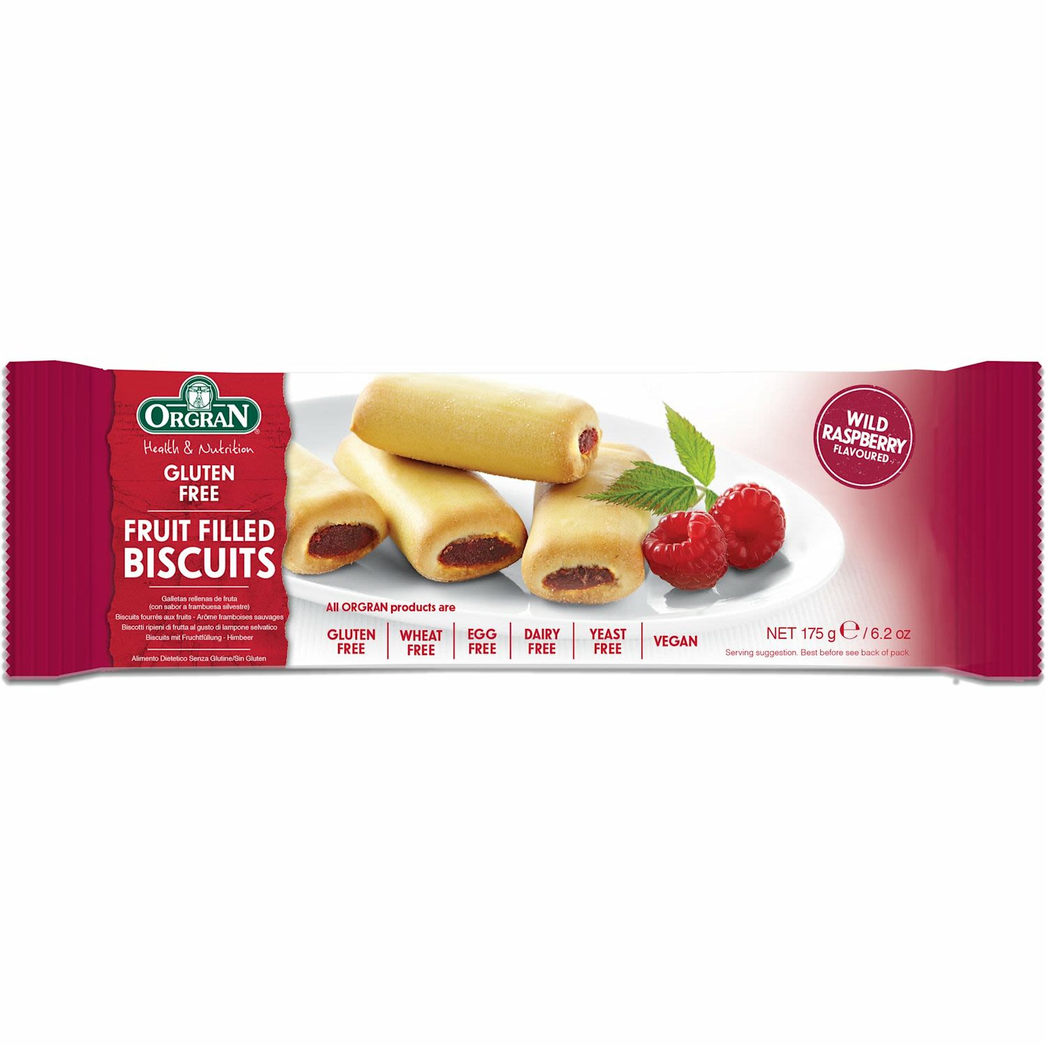 Orgran Wild Raspberry Fruit Biscuits