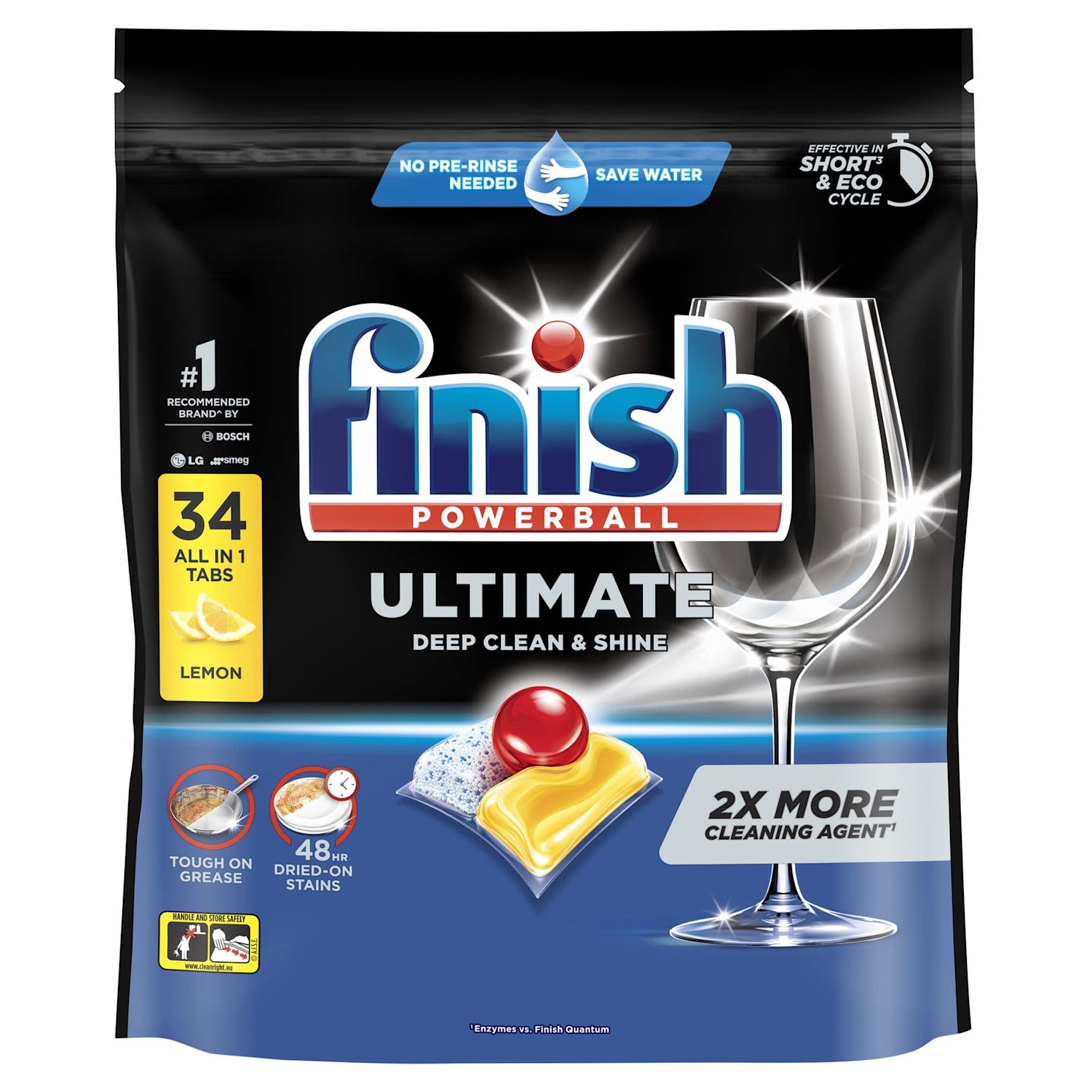 Finish Ultimate Auto Dishwash Tablets Lemon Sparkle