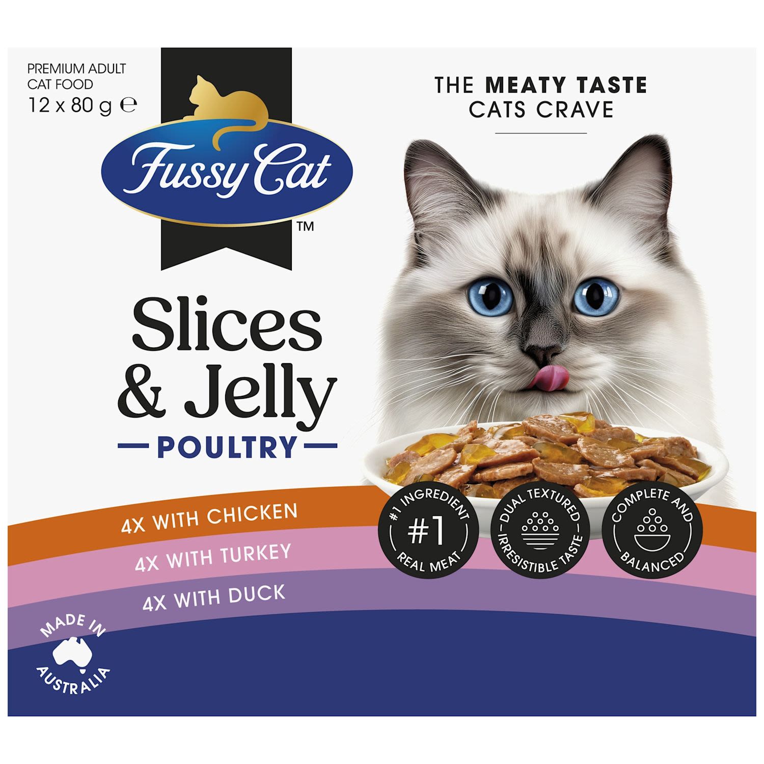Fussy Cat Slice & Jelly Poultry Pouch