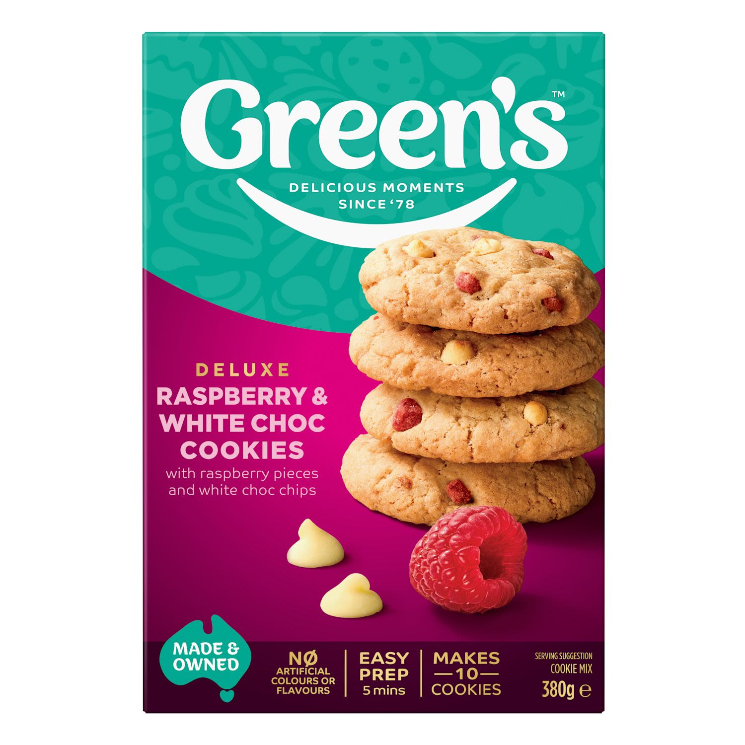 Green's Cookie Mix Raspberry White Choc