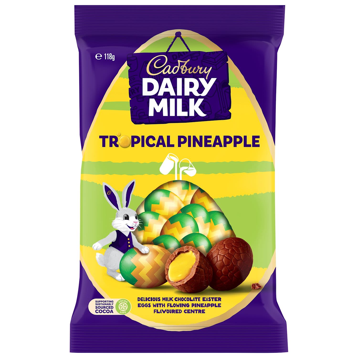 Cadbury Easter Eggs Chocolate Dairy Milk Pineapple Egg Bag
