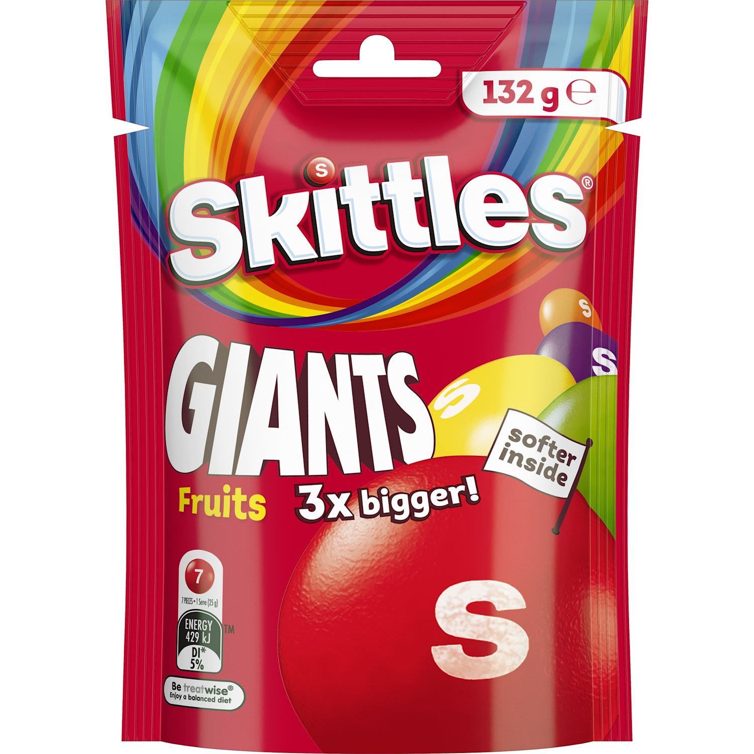 Skittles Giants Fruits Chewy Lollies Snack & Share Bag